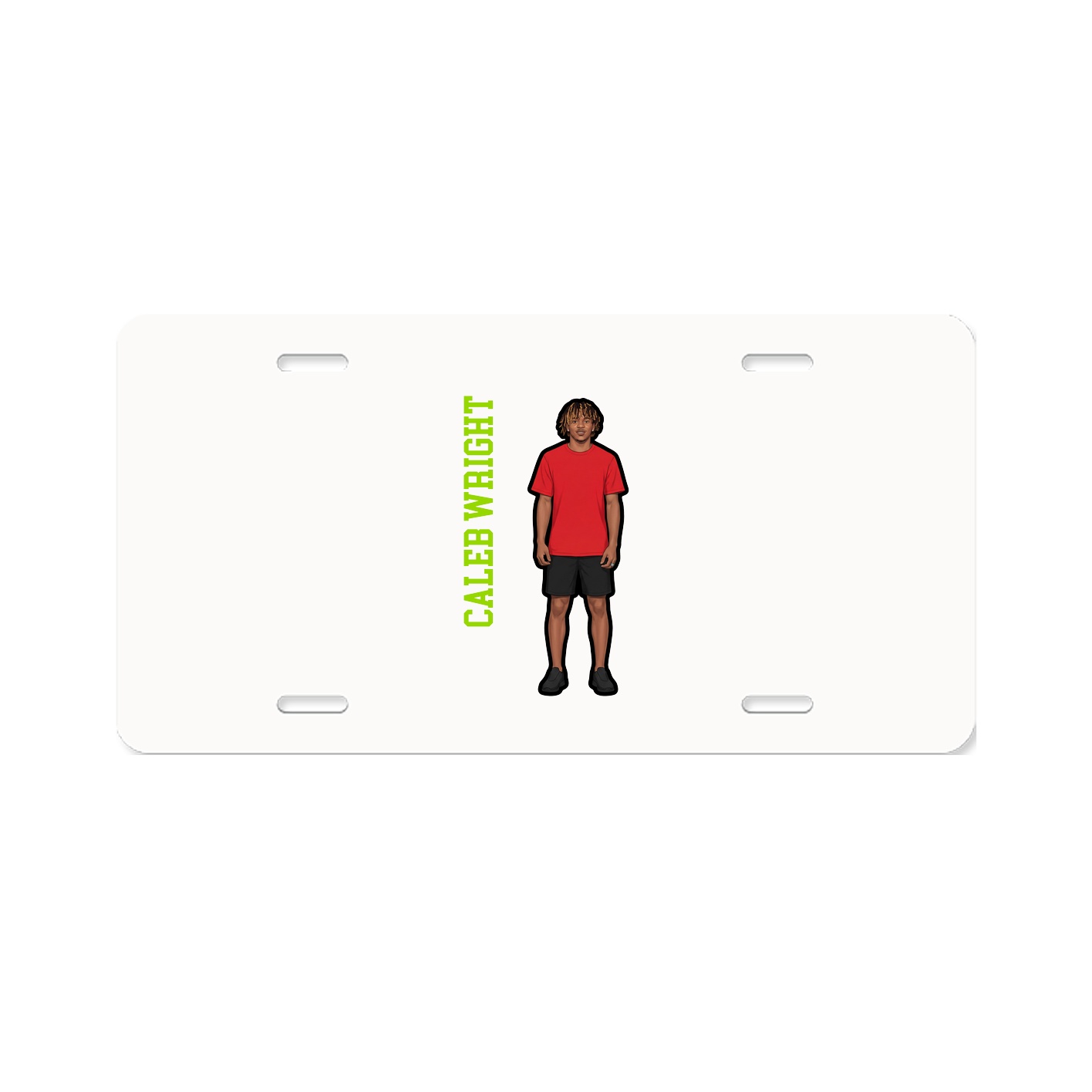 License Plate — Name Vertical in Classic