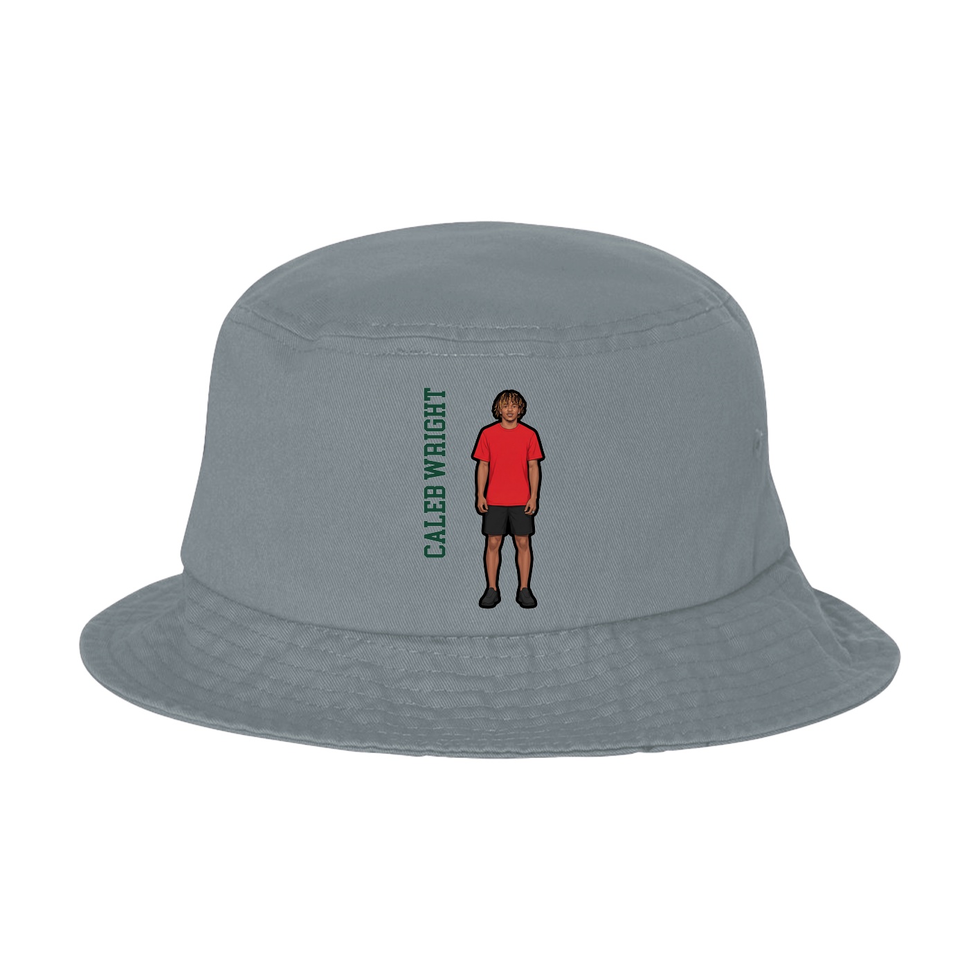 Bucket Cap — Name Vertical in Grey