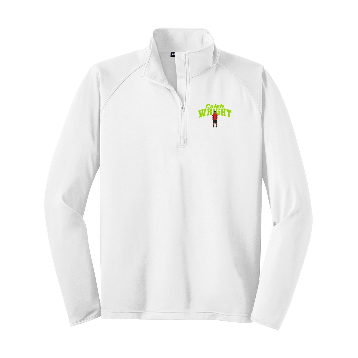 Q-Zip Pullover — Signature Arch in White