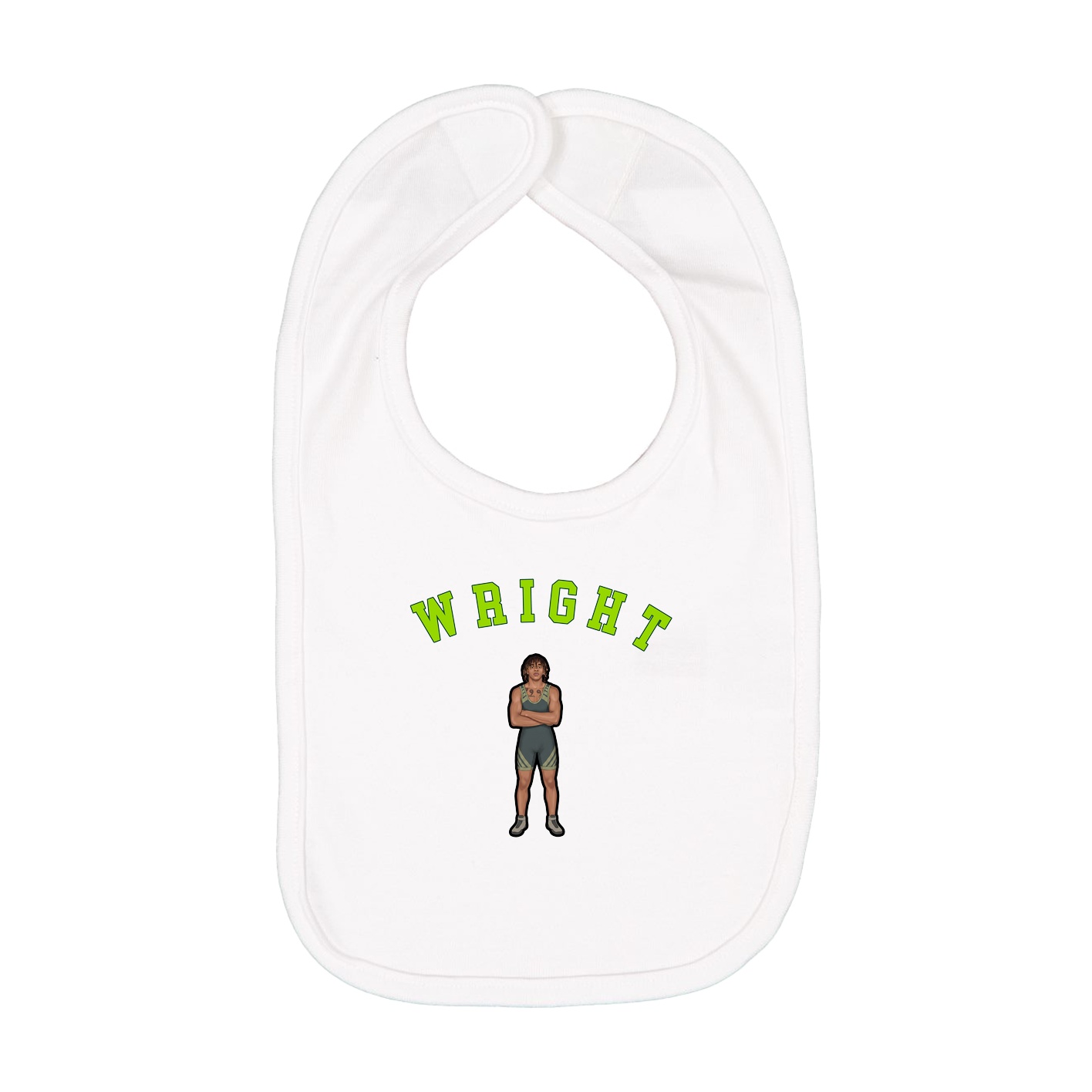Infant Bib — Shirsey Arch in White