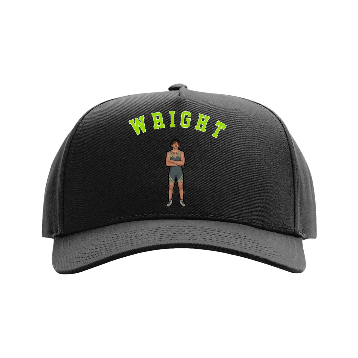Full Fabric Five-Panel Champ Cap — Shirsey Arch in Black