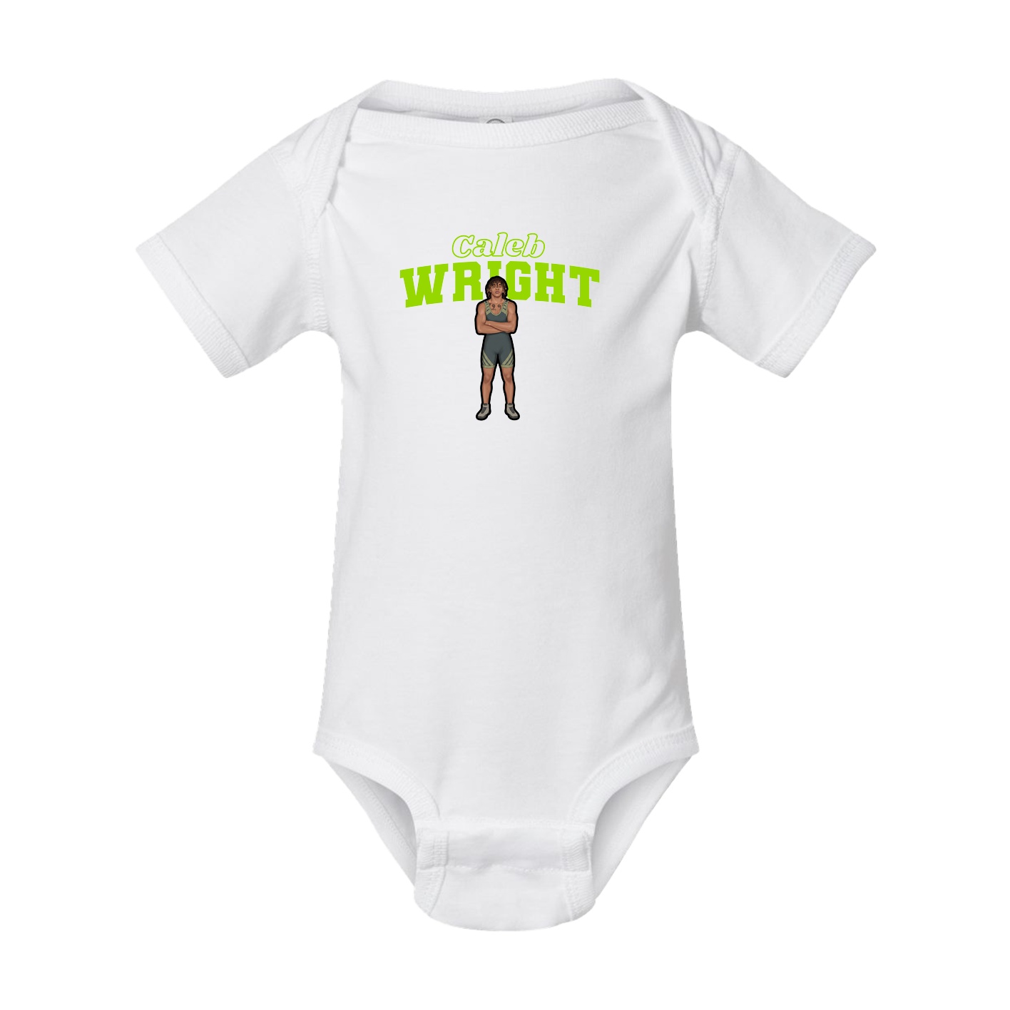 Baby Onesie — Name Arch in White
