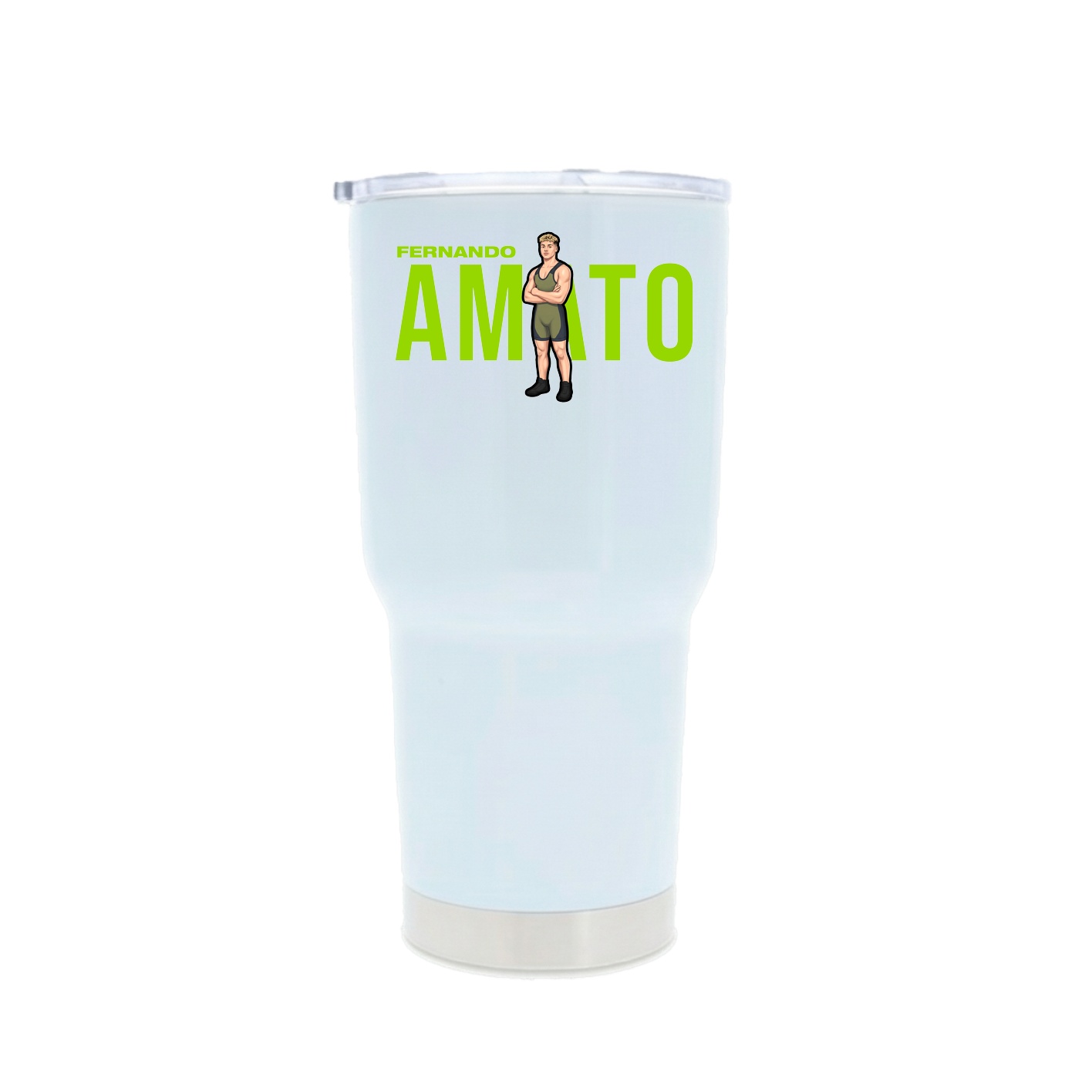 30oz Stainless Steel Tumbler — Player Name in White