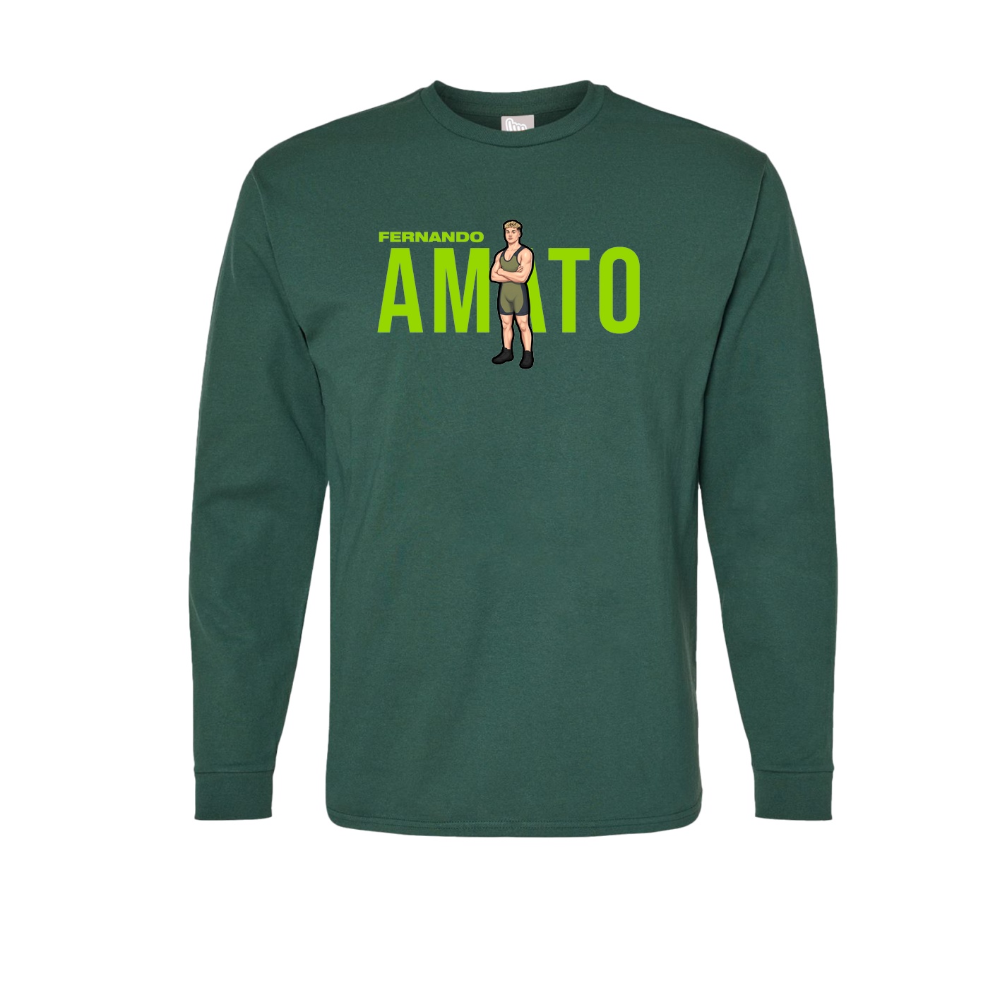 Long Sleeve Tee — Player Name in Green
