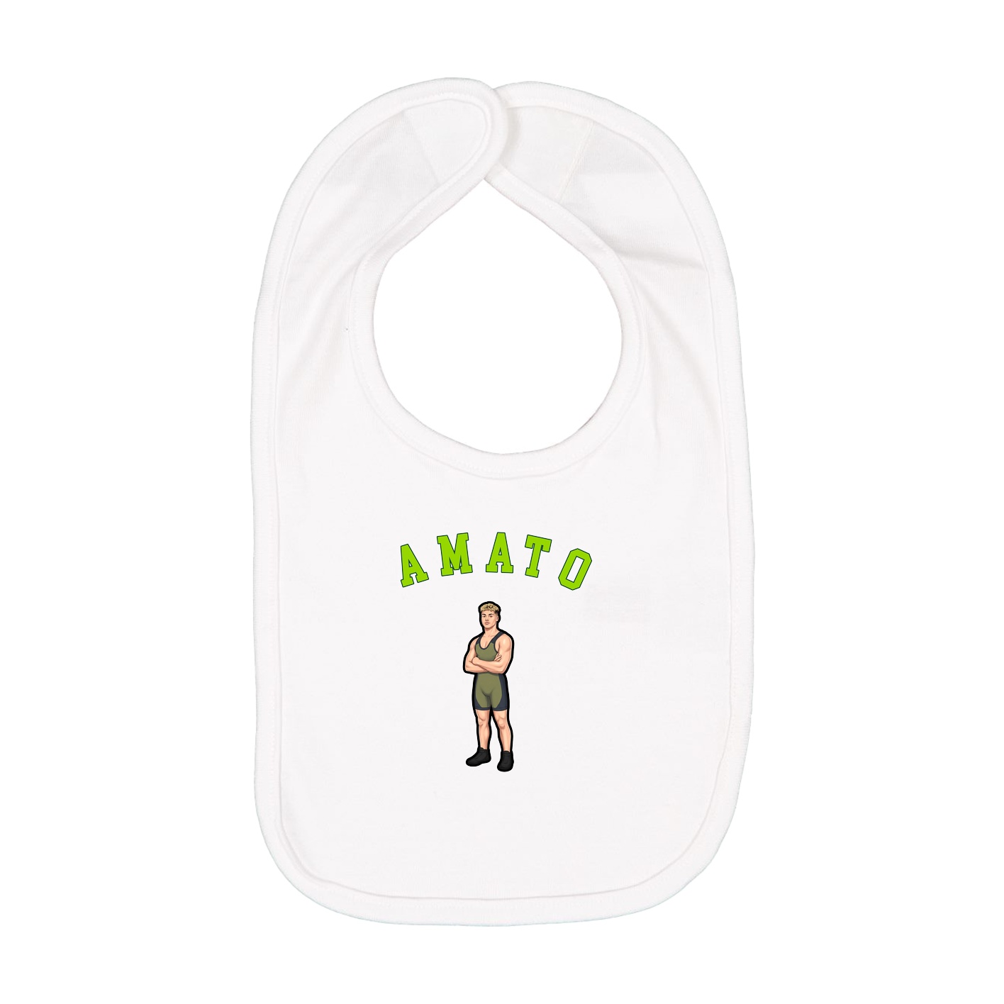 Infant Bib — Shirsey Arch in White