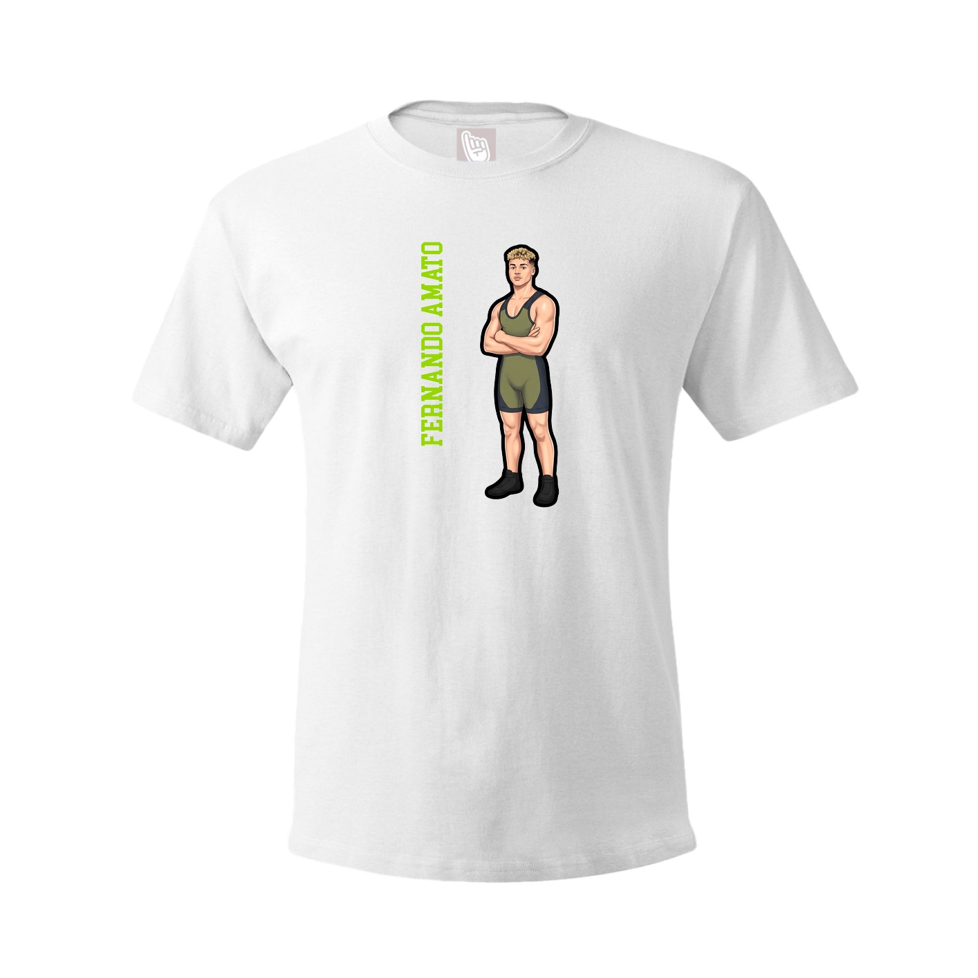 Youth Tee — Name Vertical in White