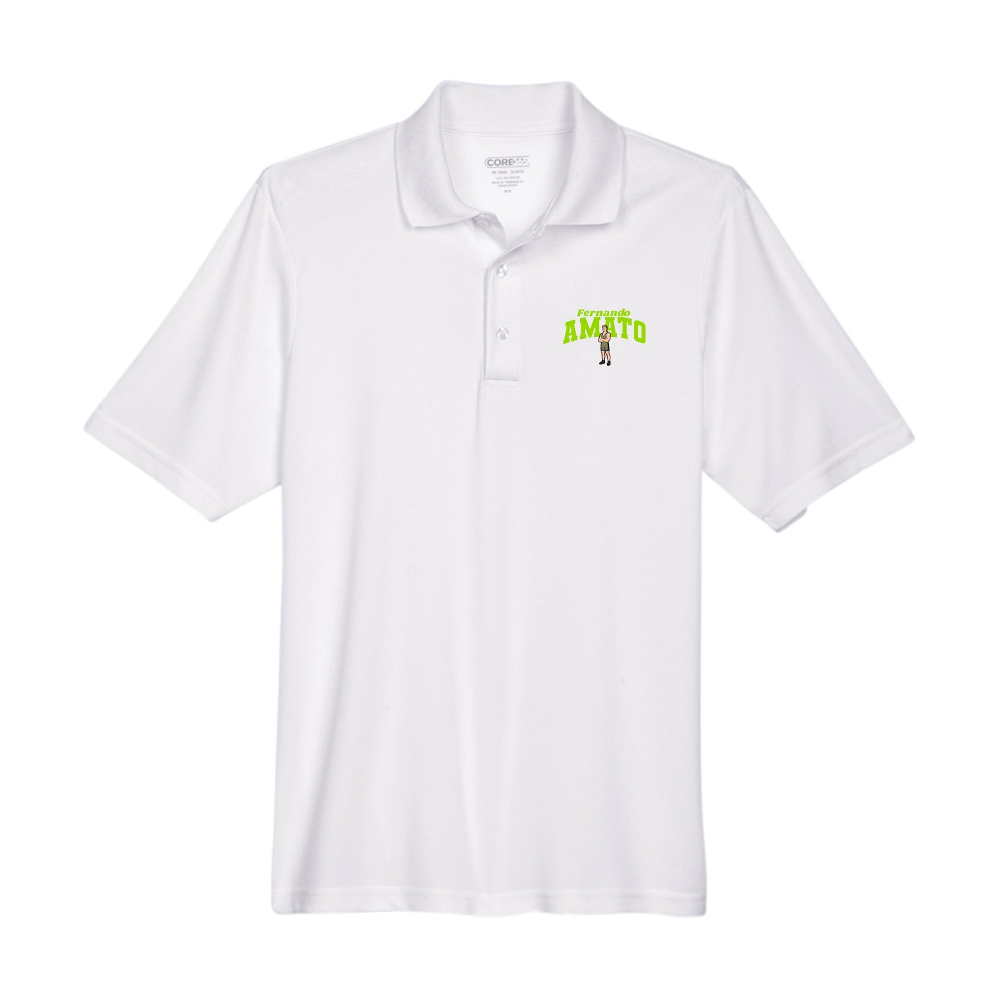 Performance Polo — Signature Arch in White