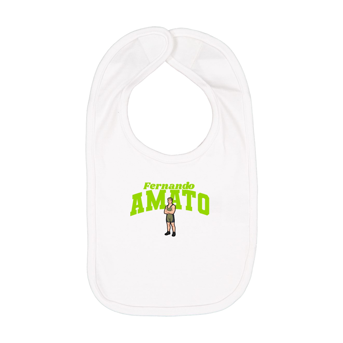 Infant Bib — Signature Arch in White