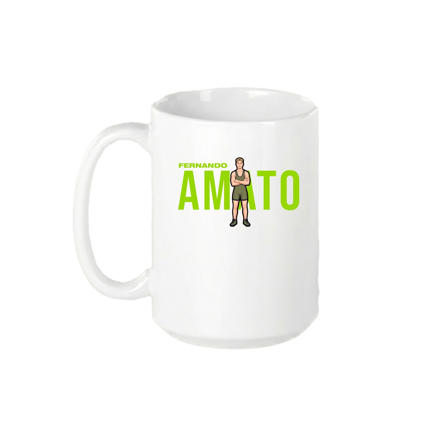 15oz Coffee Mug — Player Name in White