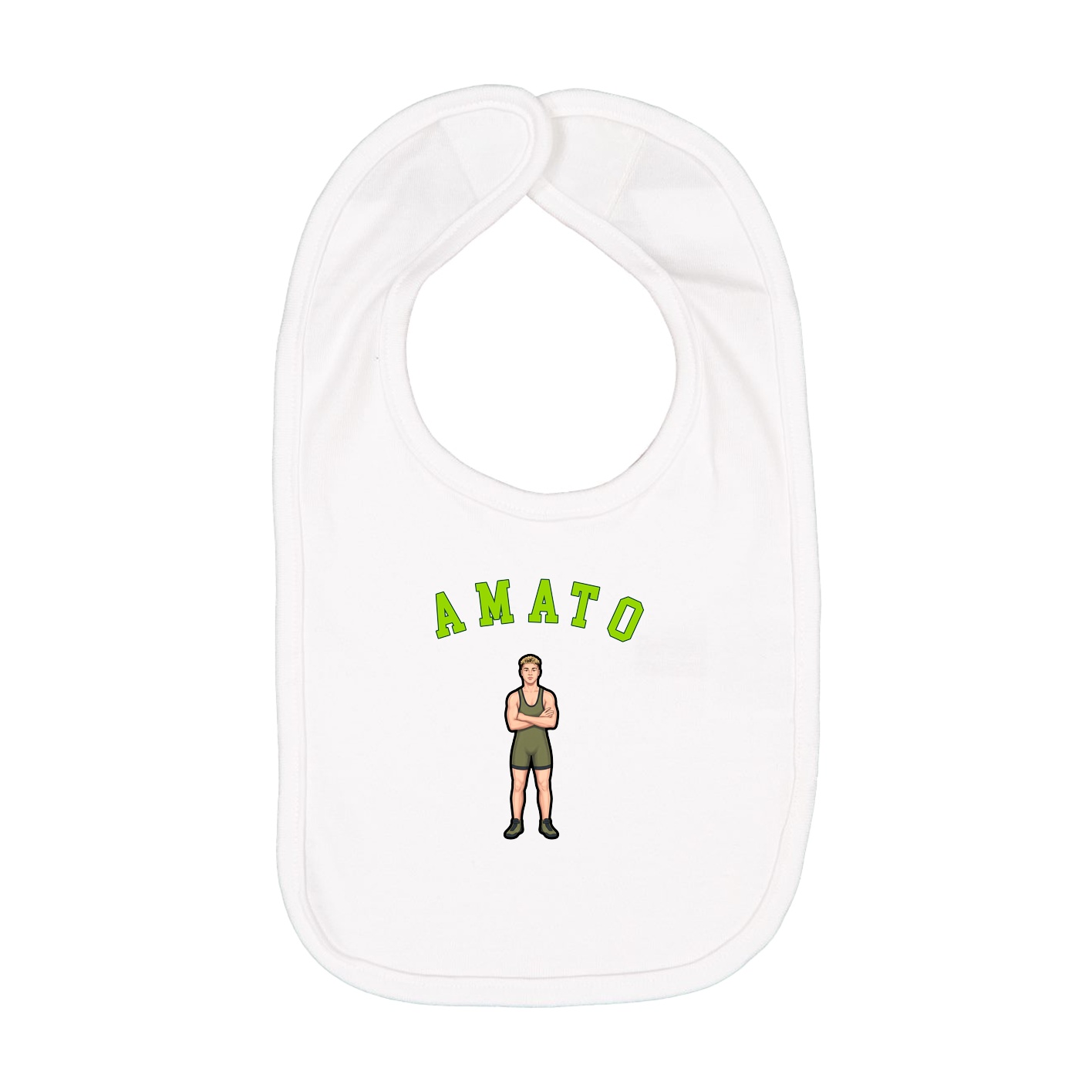 Infant Bib — Shirsey Arch in White