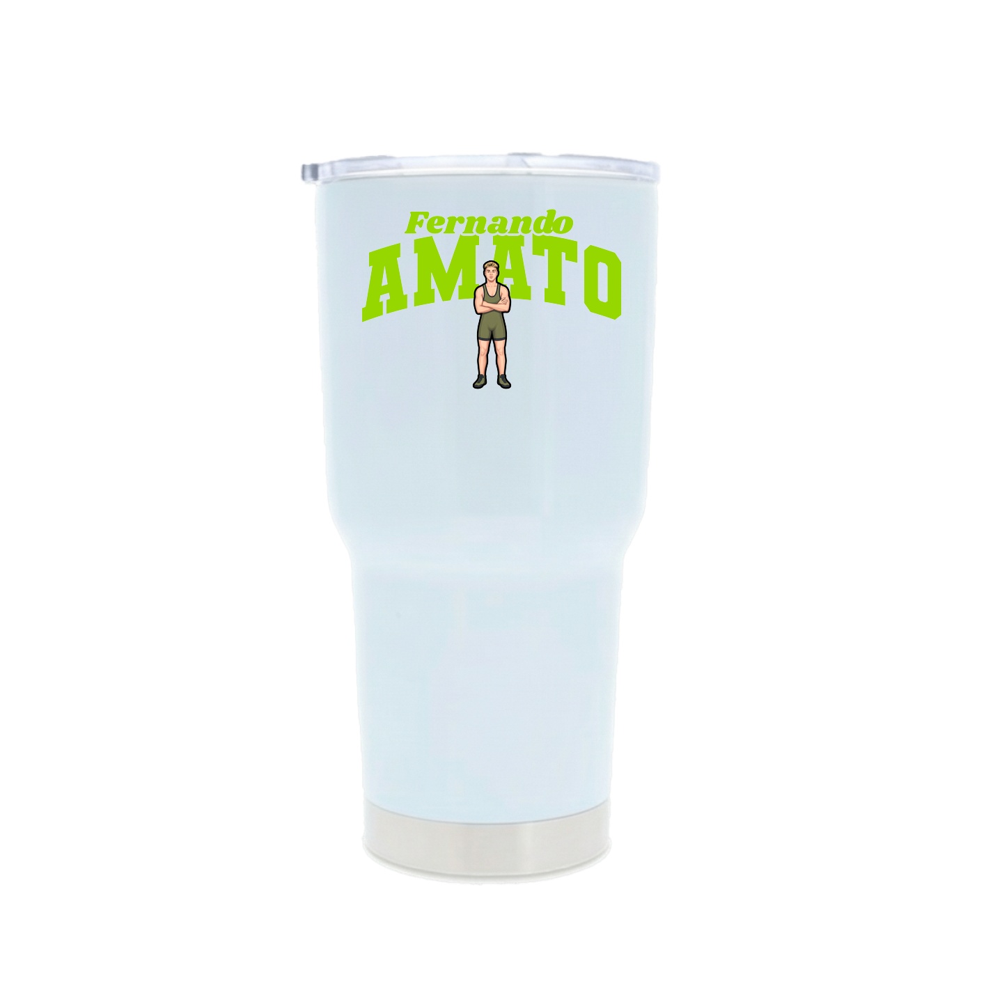 30oz Stainless Steel Tumbler — Signature Arch in White