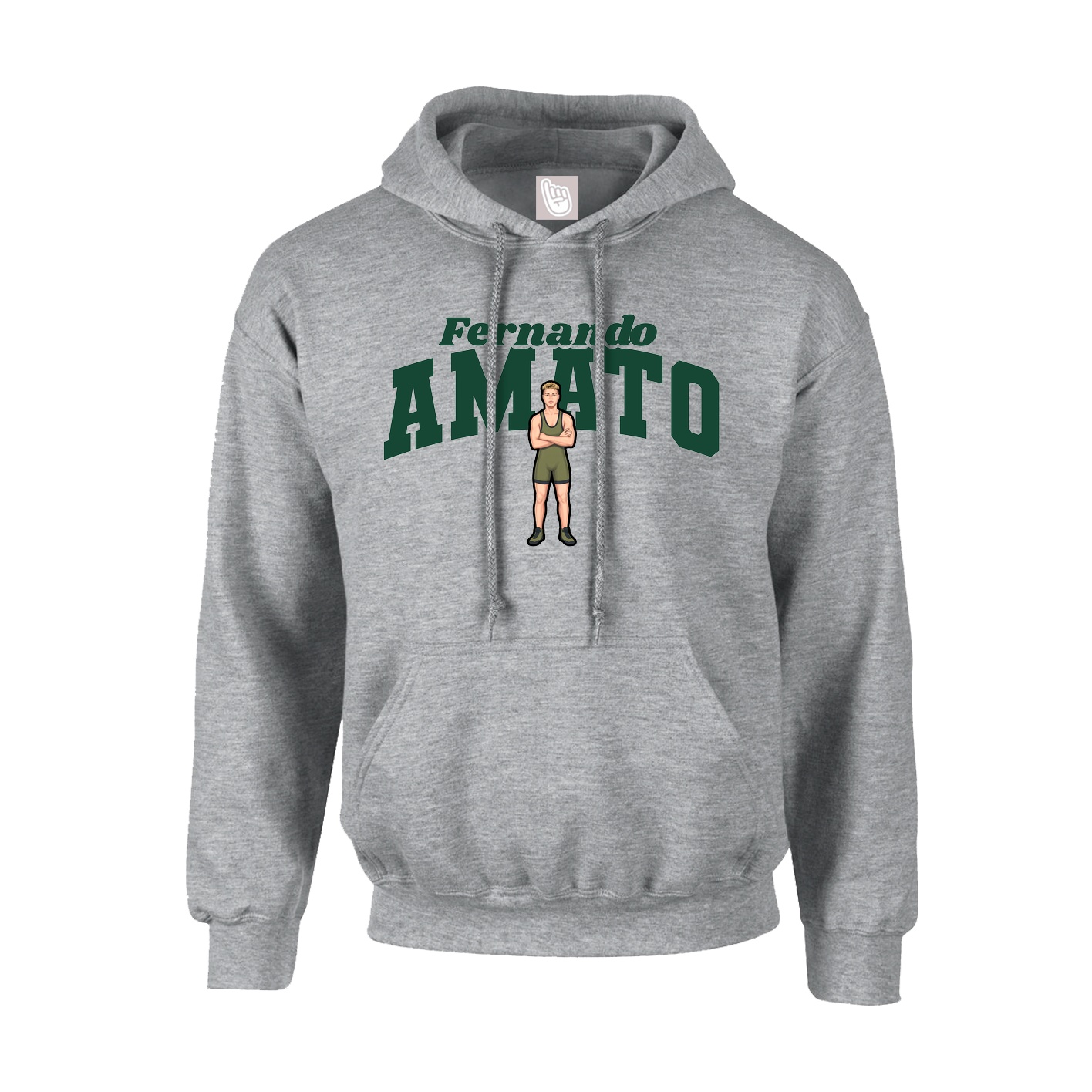 Youth Hoodie — Signature Arch in Grey