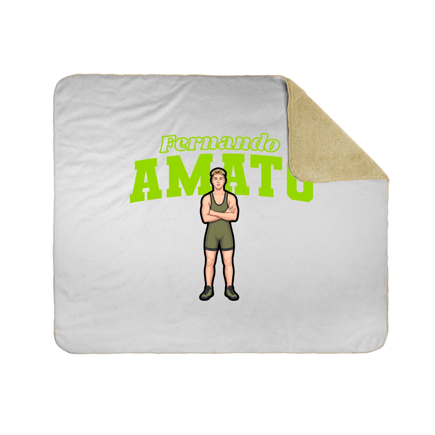 Throw Blanket — Name Arch in White