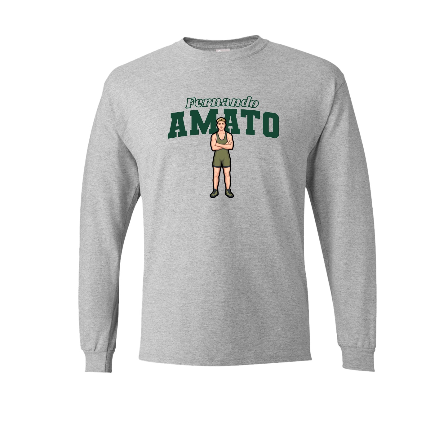 Long Sleeve Tee — Name Arch in Grey