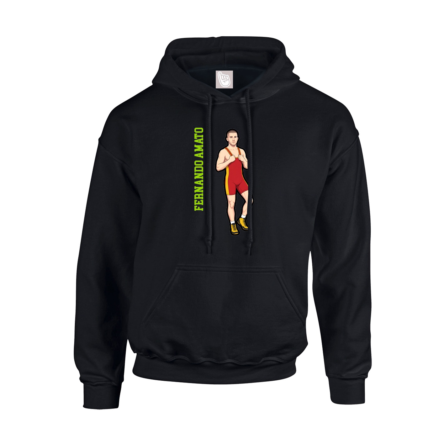 Youth Hoodie — Name Vertical in Black