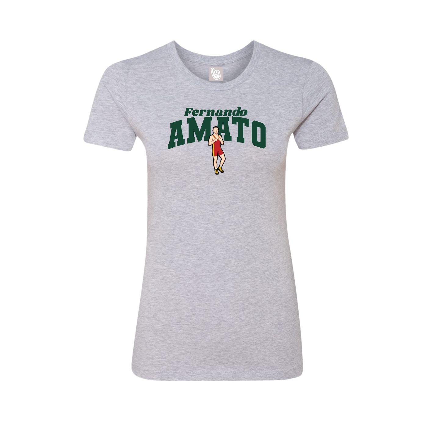 Fitted Women's Tee — Signature Arch in Grey