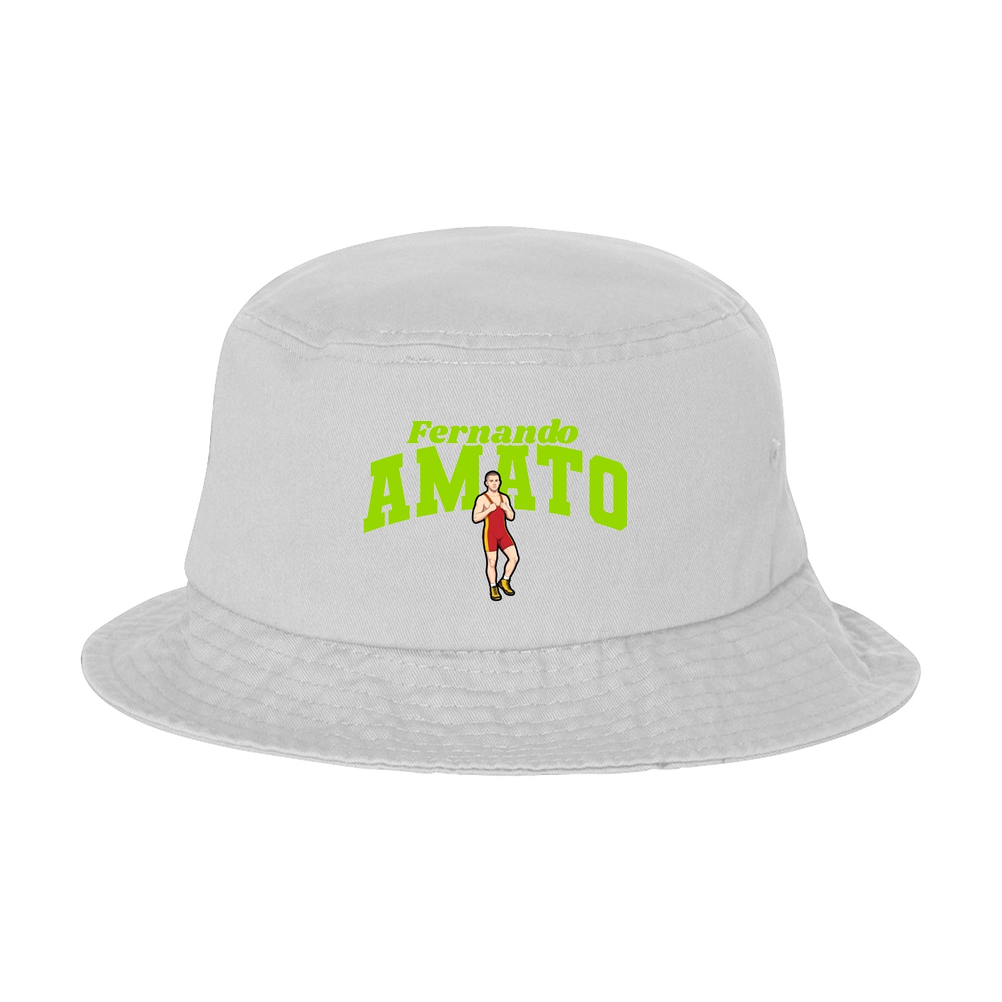 Bucket Cap — Signature Arch in White