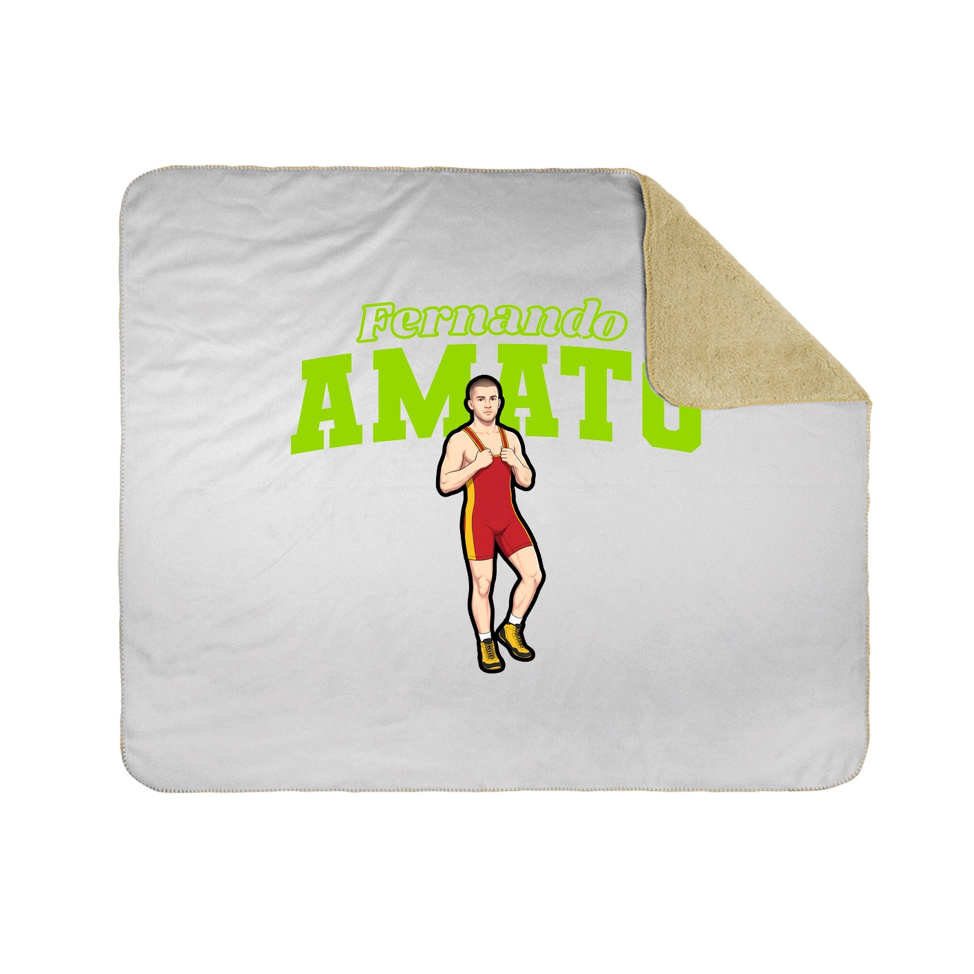 Throw Blanket — Name Arch in White