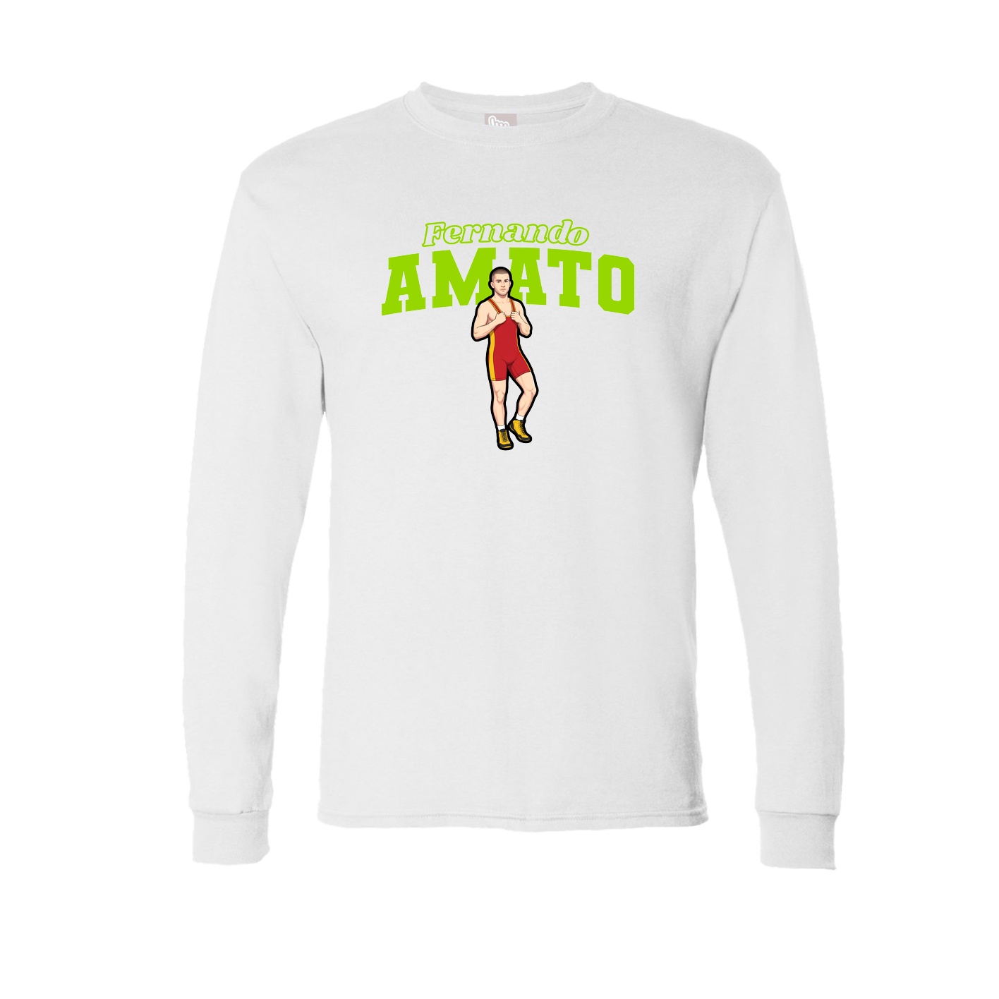 Long Sleeve Tee — Name Arch in White