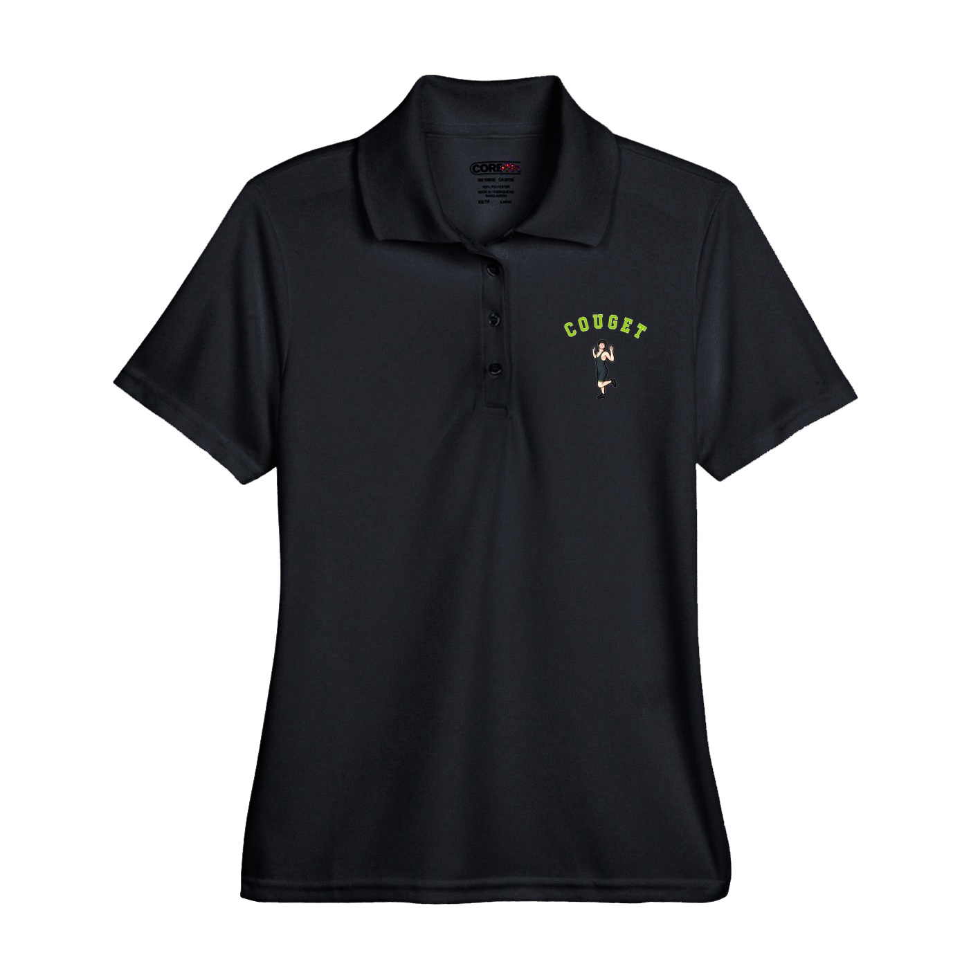Womens Performance Polo — Shirsey Arch in Black