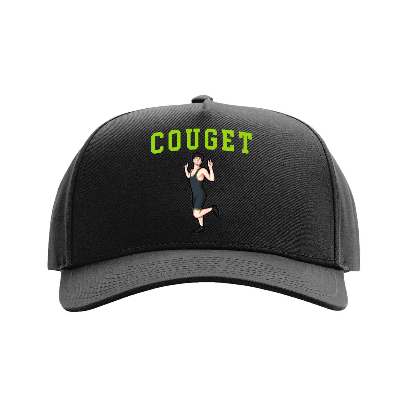 Full Fabric Five-Panel Champ Cap — Shirsey in Black