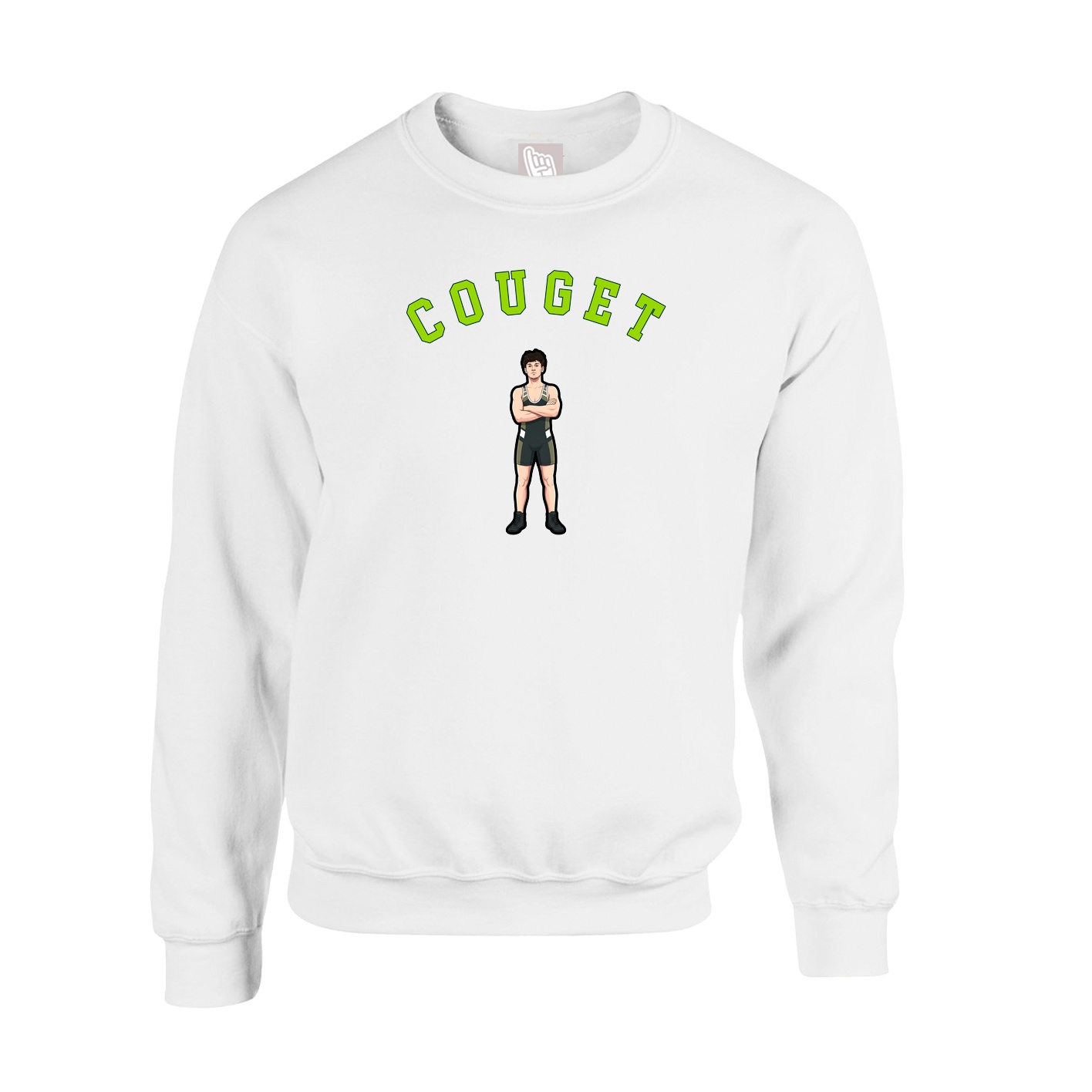 Fleece Crew — Shirsey Arch in White