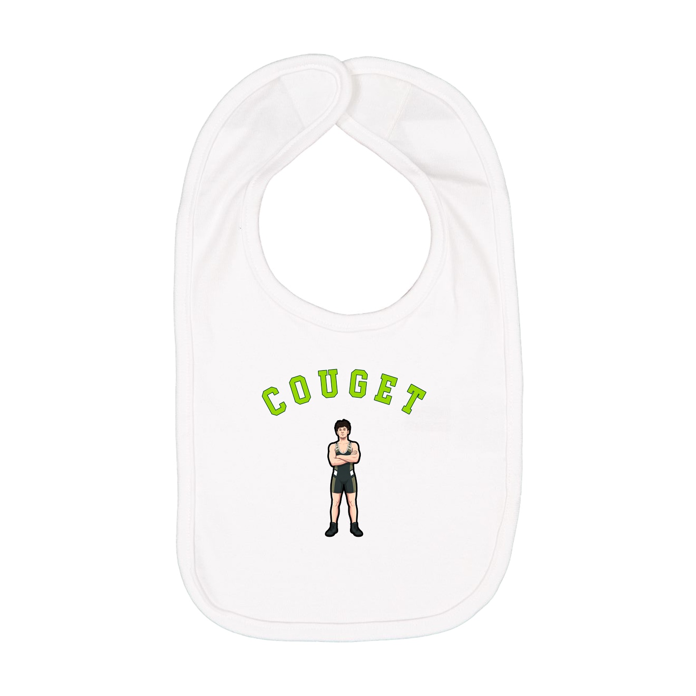 Infant Bib — Shirsey Arch in White