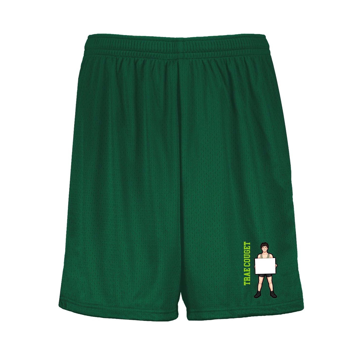 Shorts — Name Vertical in Green