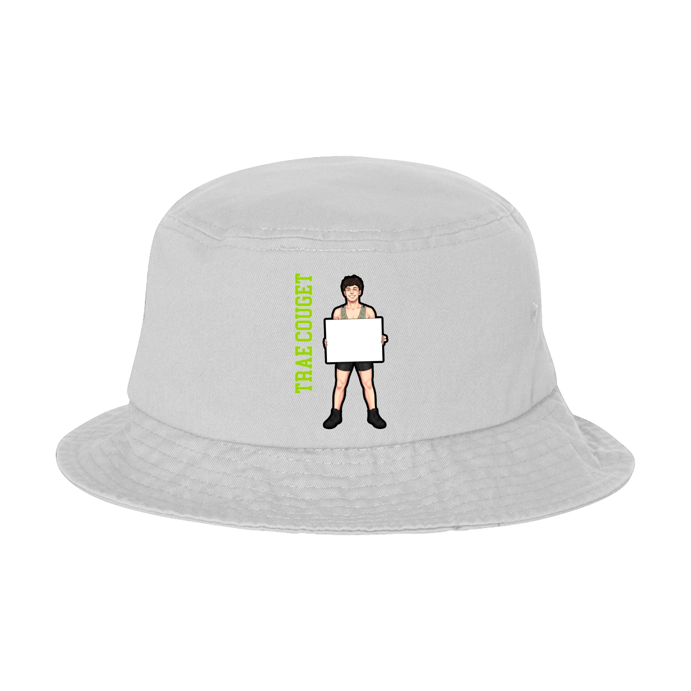 Bucket Cap — Name Vertical in White