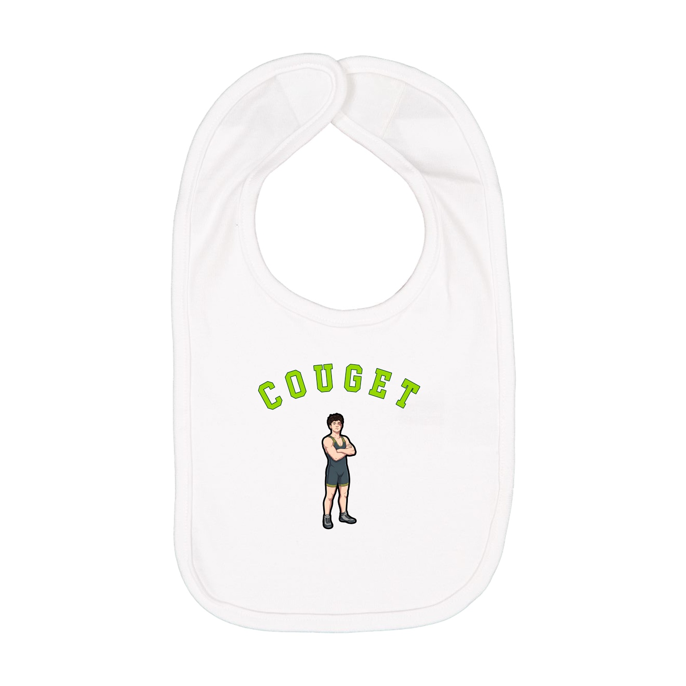 Infant Bib — Shirsey Arch in White