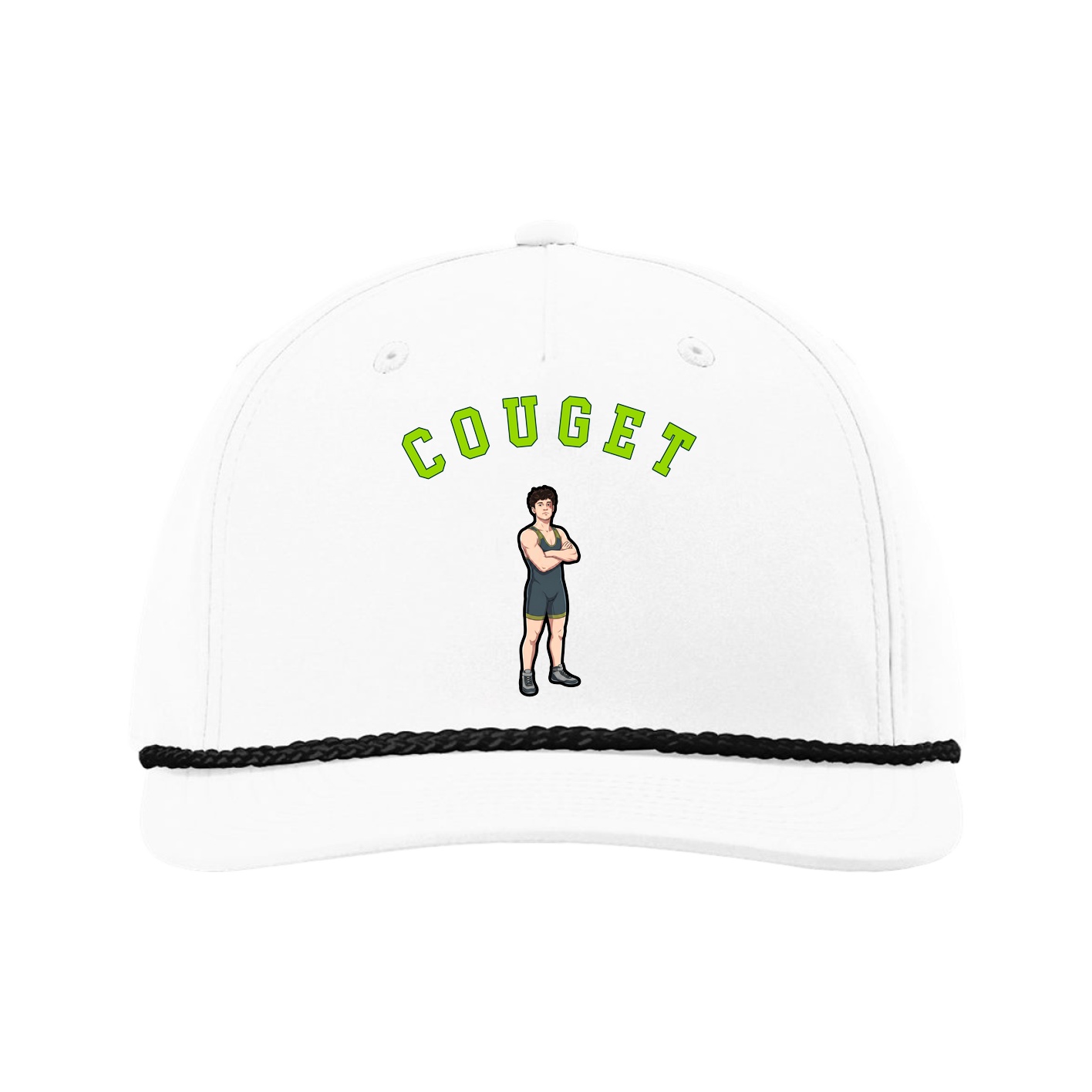 Five-Panel Classic Rope Cap — Shirsey Arch in White