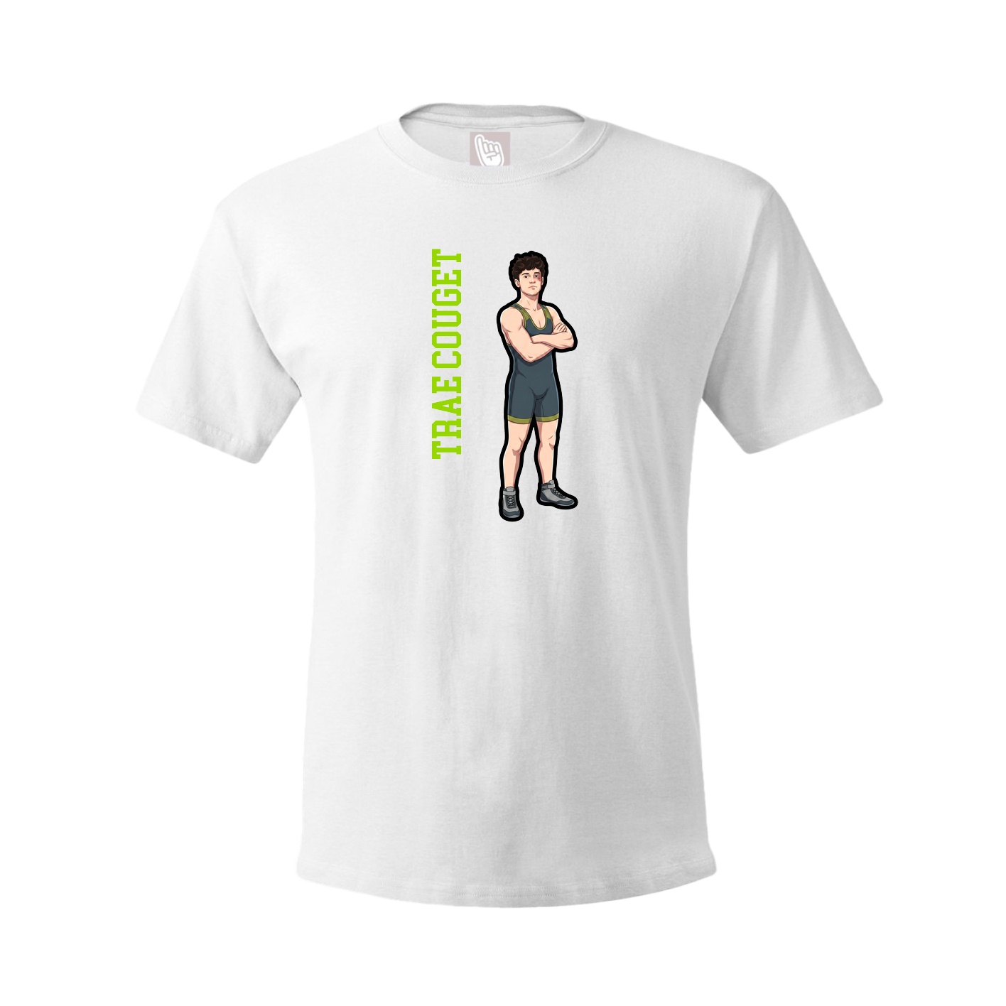 Youth Tee — Name Vertical in White