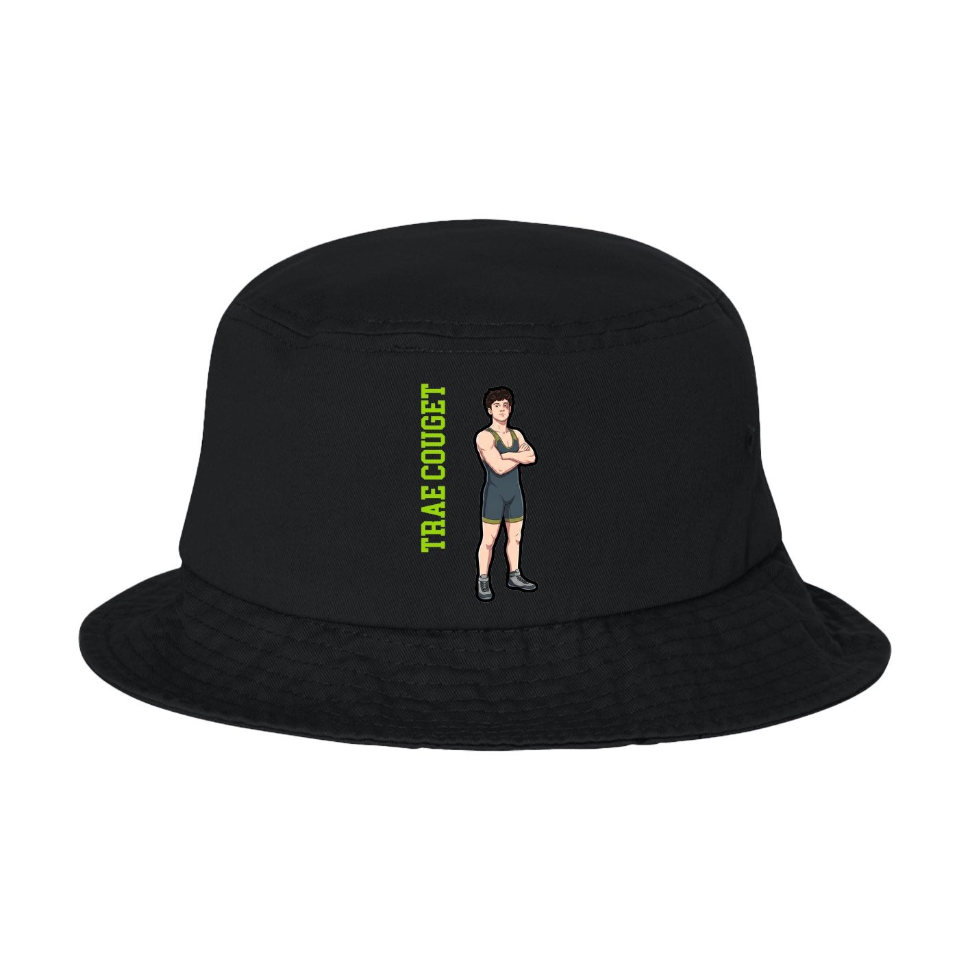 Bucket Cap — Name Vertical in Black