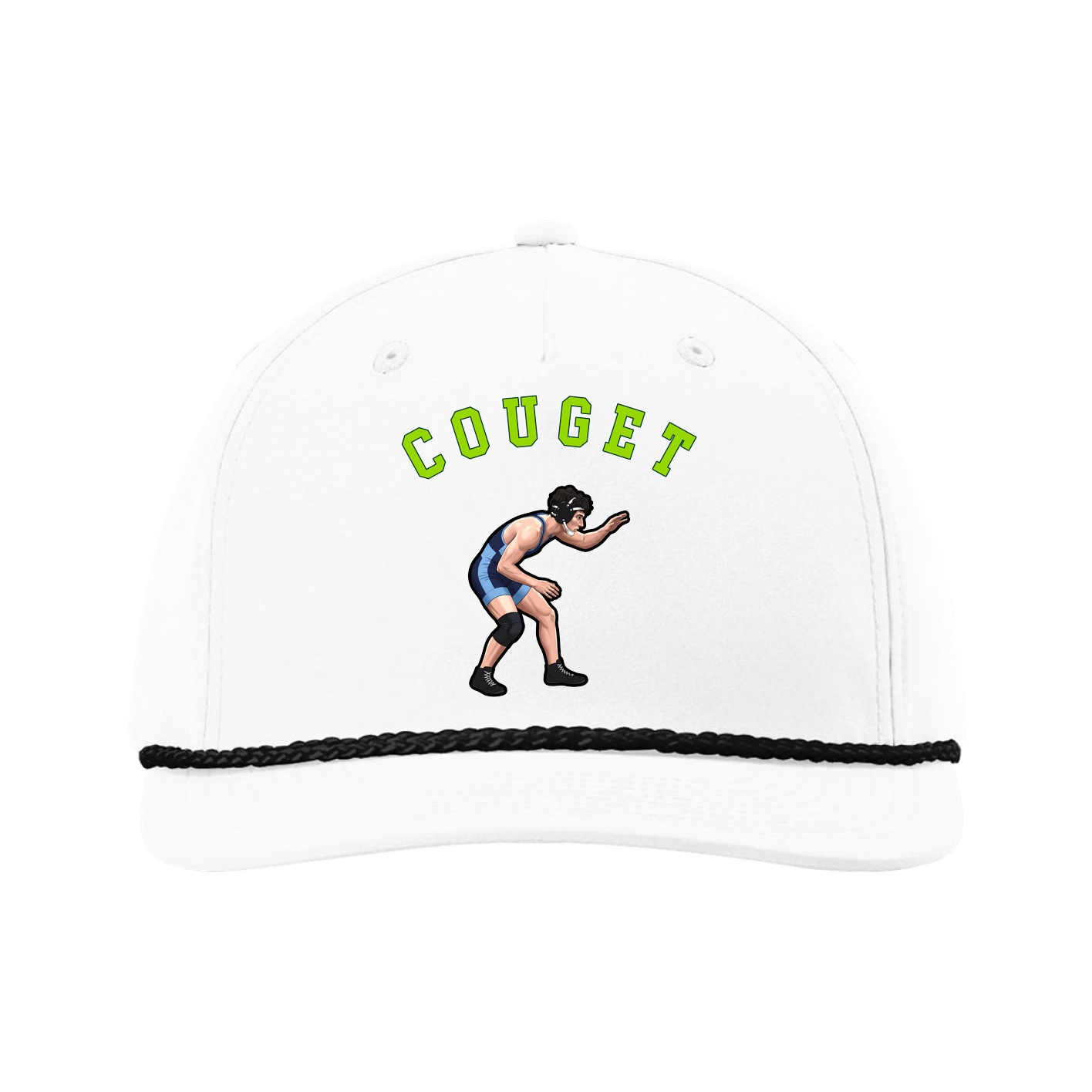 Five-Panel Classic Rope Cap — Shirsey Arch in White