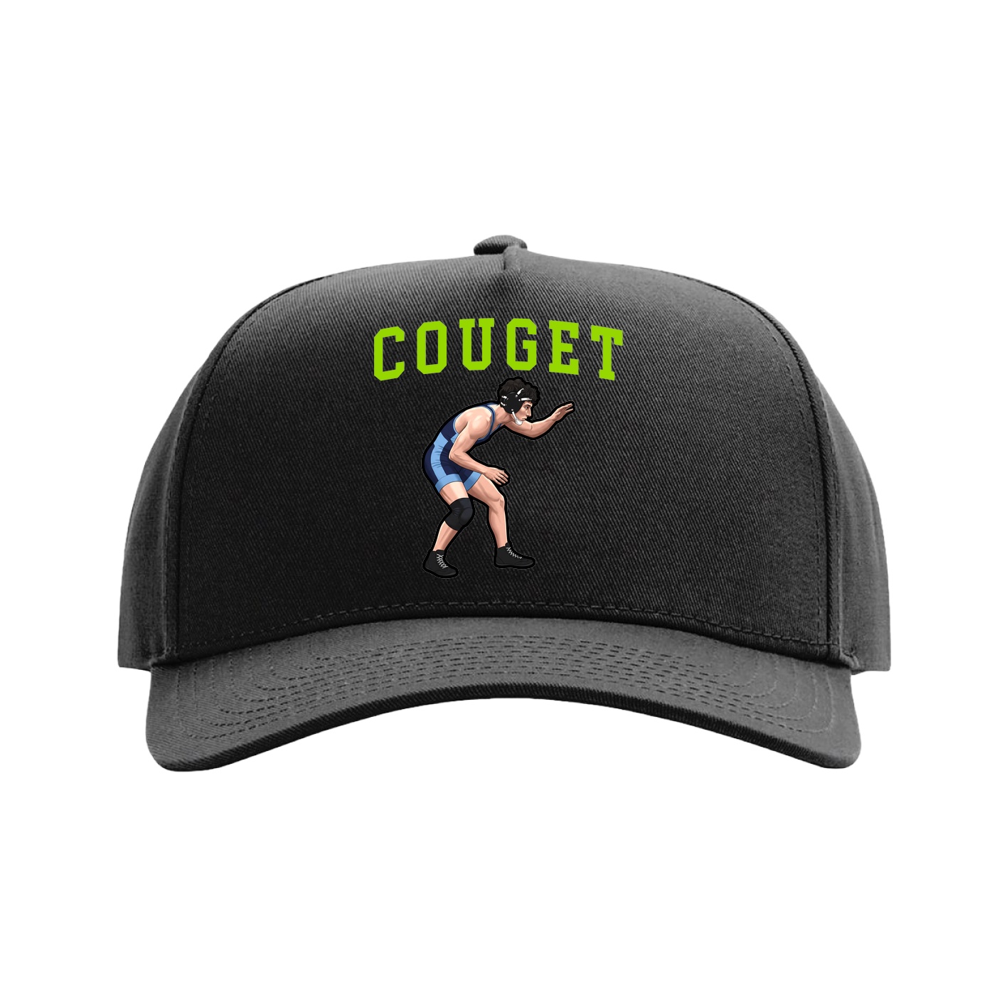 Full Fabric Five-Panel Champ Cap — Shirsey in Black
