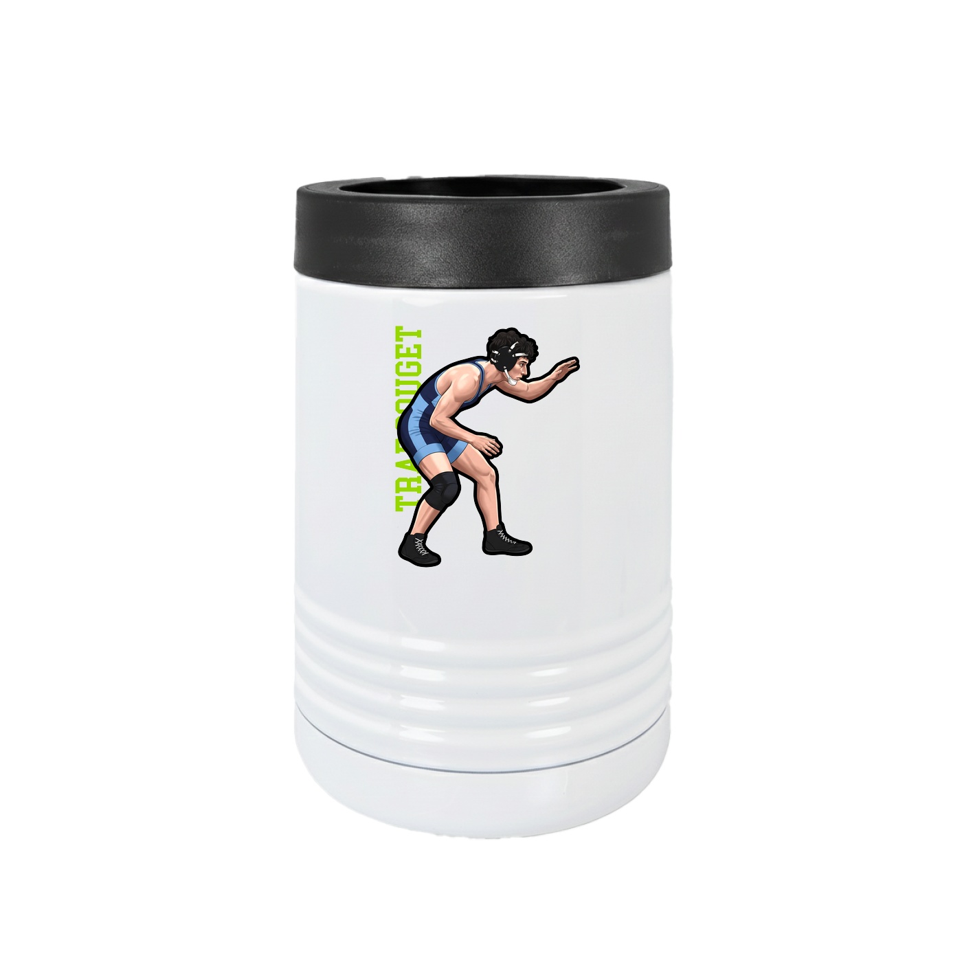 Beverage Holder — Name Vertical in White