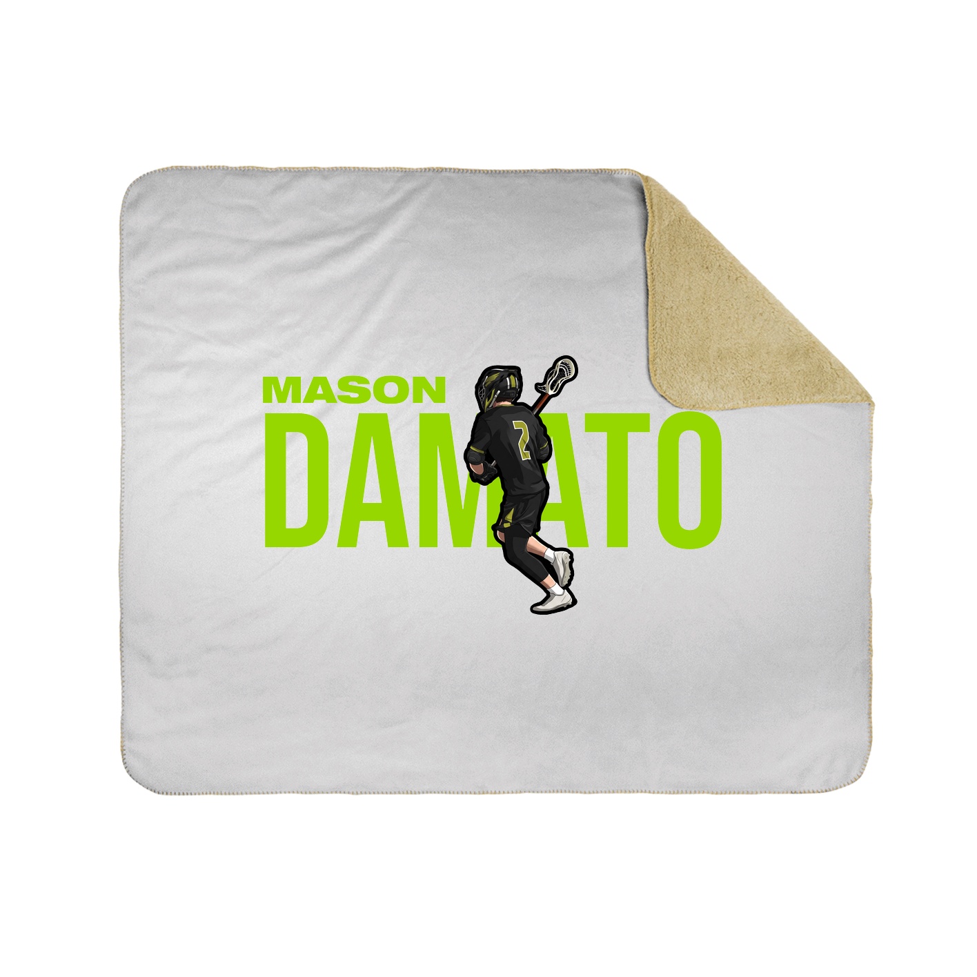 Throw Blanket — Player Name in White
