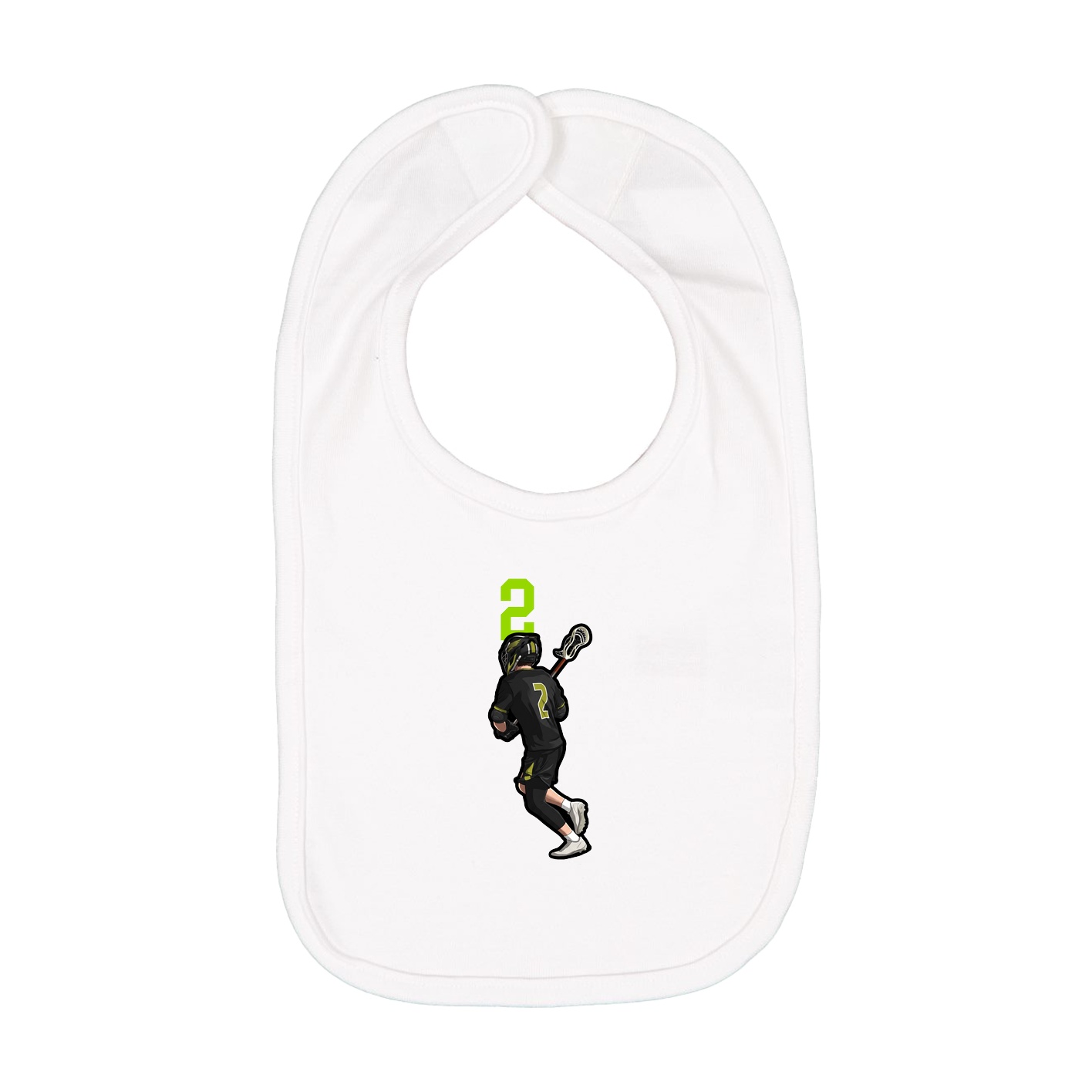 Infant Bib — Number Top in White
