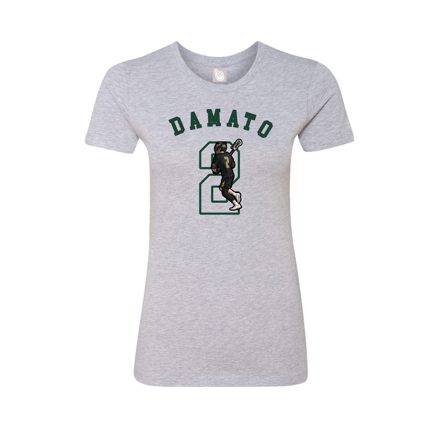 Fitted Women's Tee — Shirsey Arch in Grey