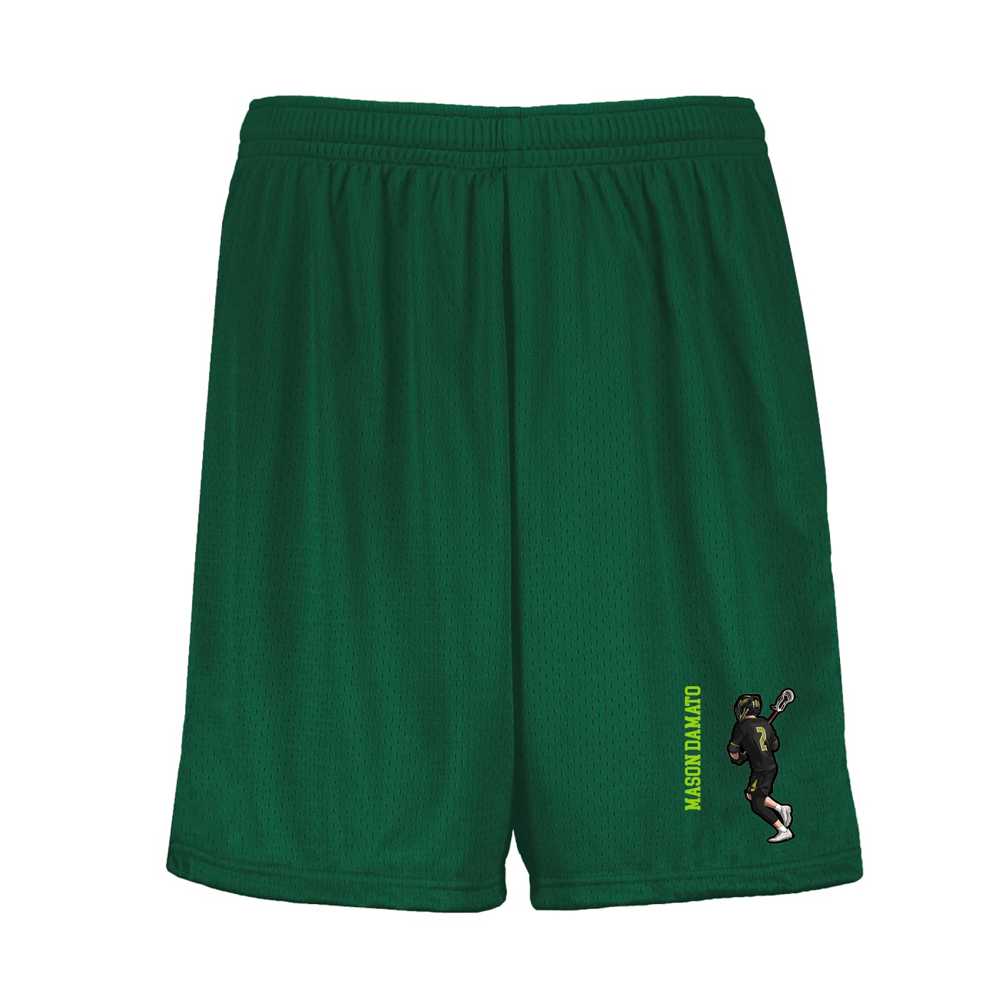 Shorts — Name Vertical in Green