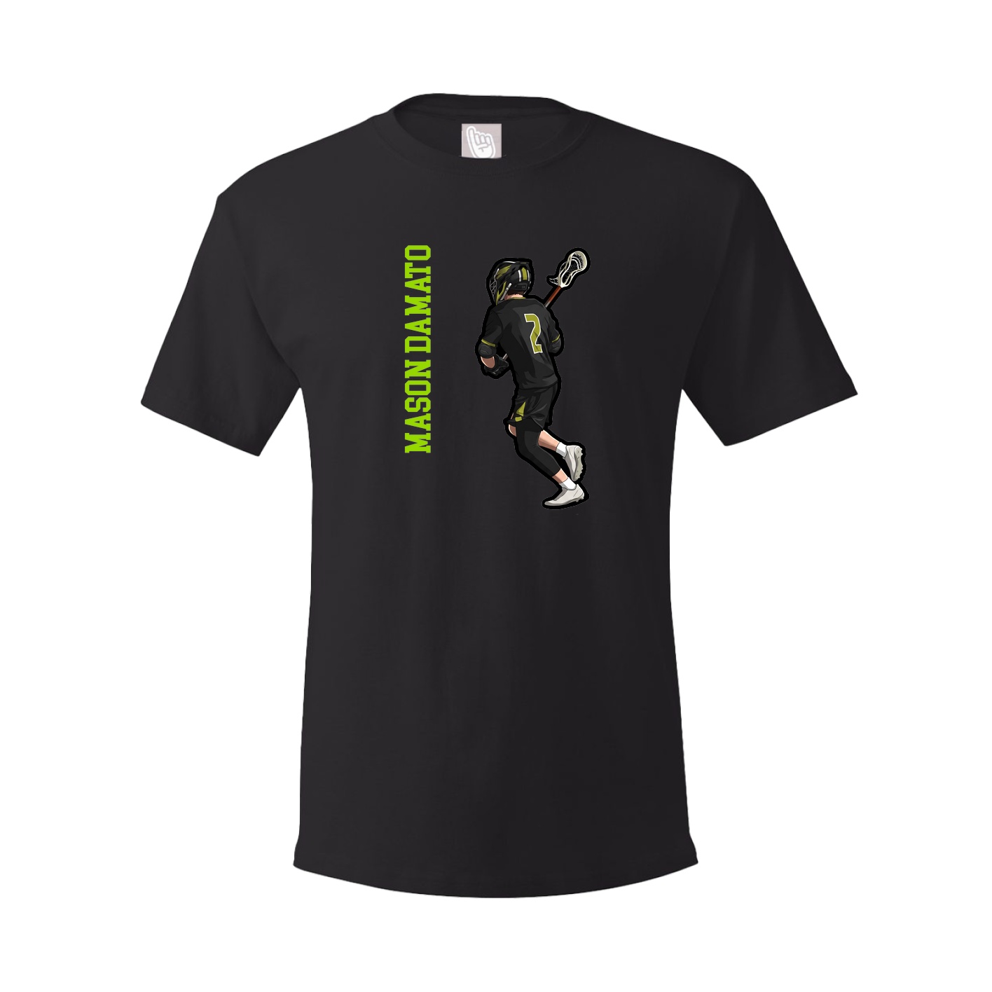 Youth Tee — Name Vertical in Black