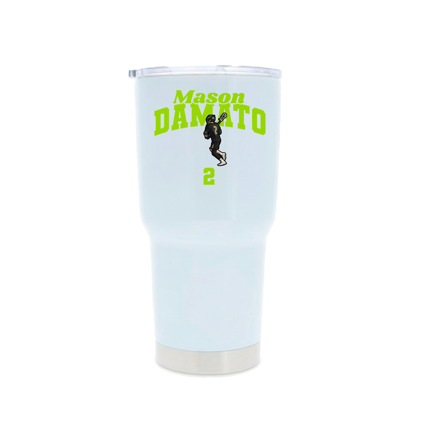 30oz Stainless Steel Tumbler — Signature Arch in White