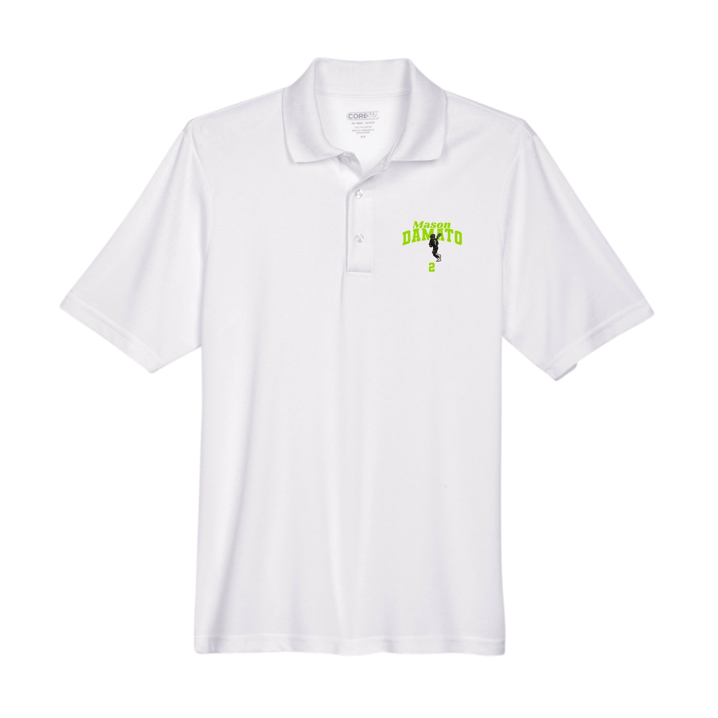 Performance Polo — Signature Arch in White