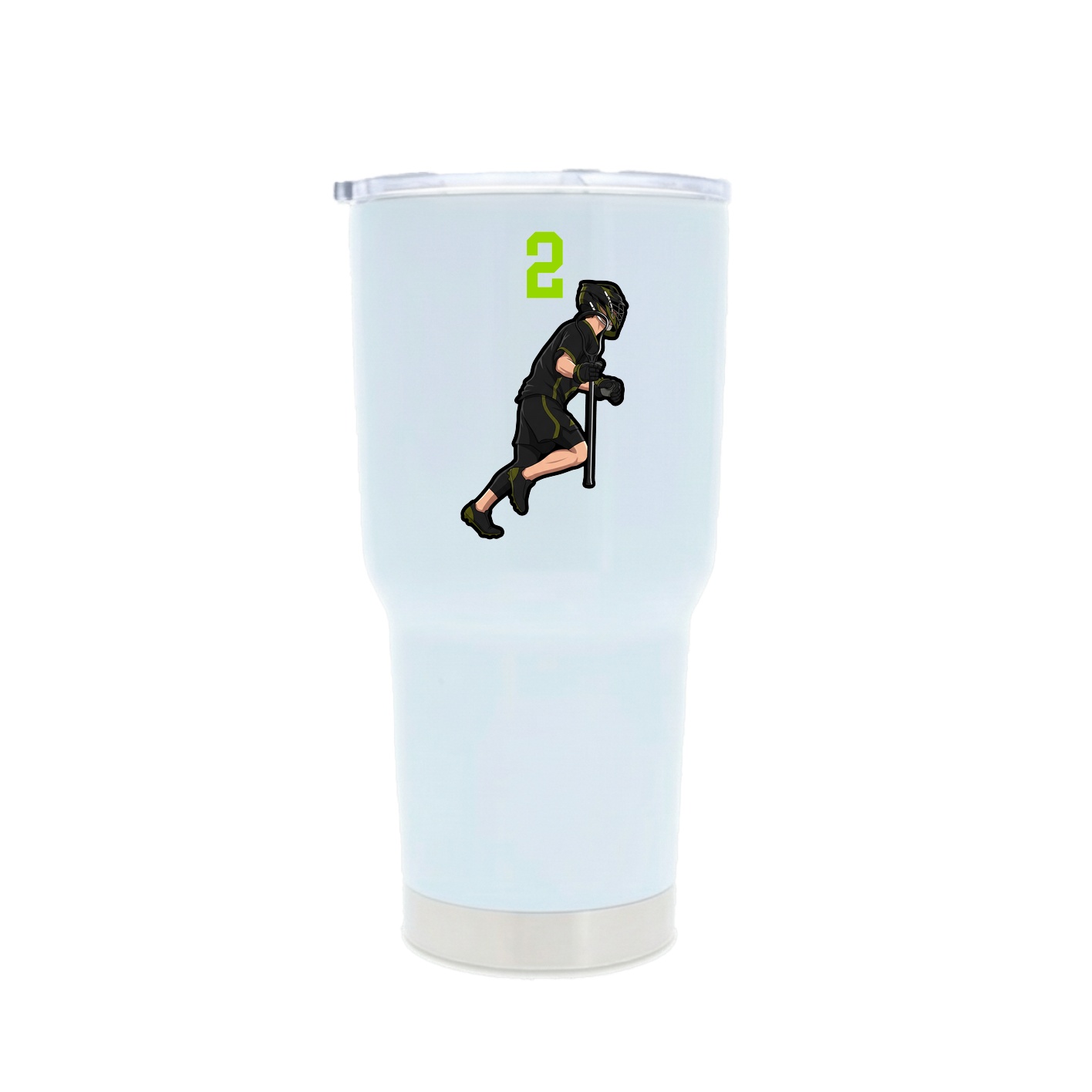 30oz Stainless Steel Tumbler — Number Top in White