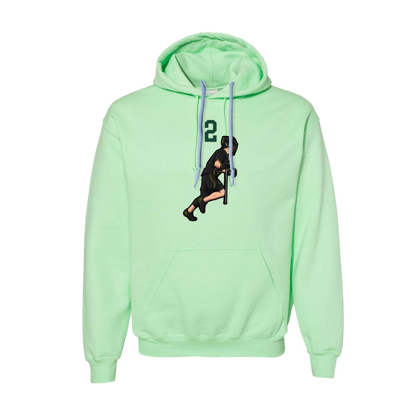 Hoodie — Number Top in Green