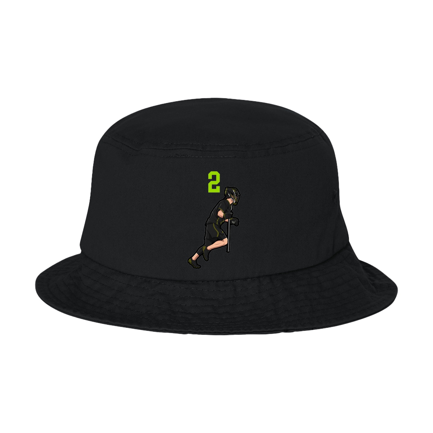 Bucket Cap — Number Top in Black