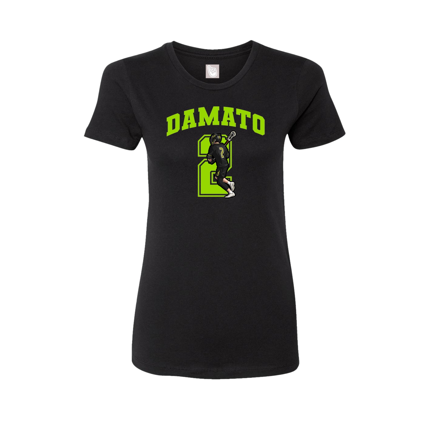 Fitted Women's Tee — Number in Black