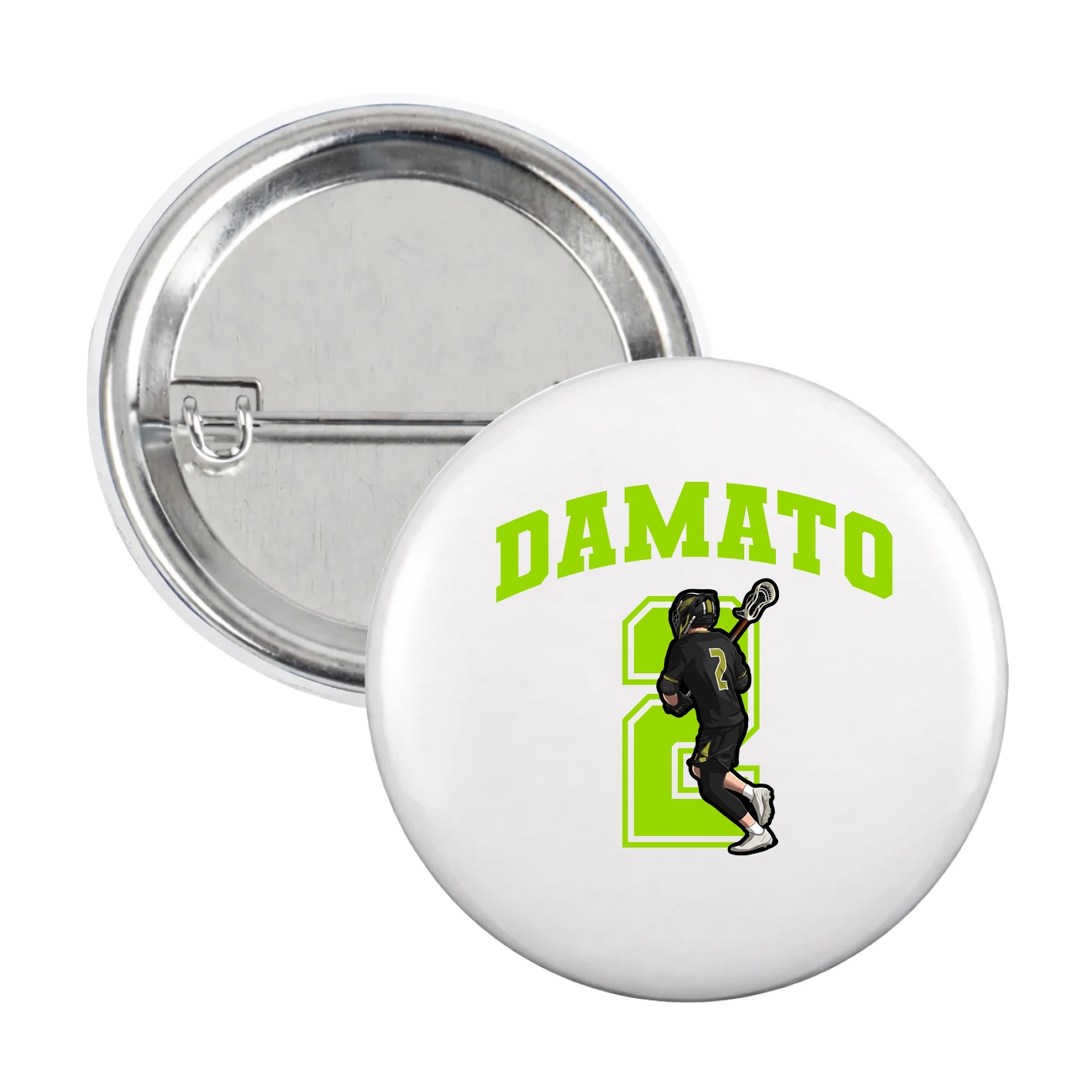 Game Day Button — Number in White