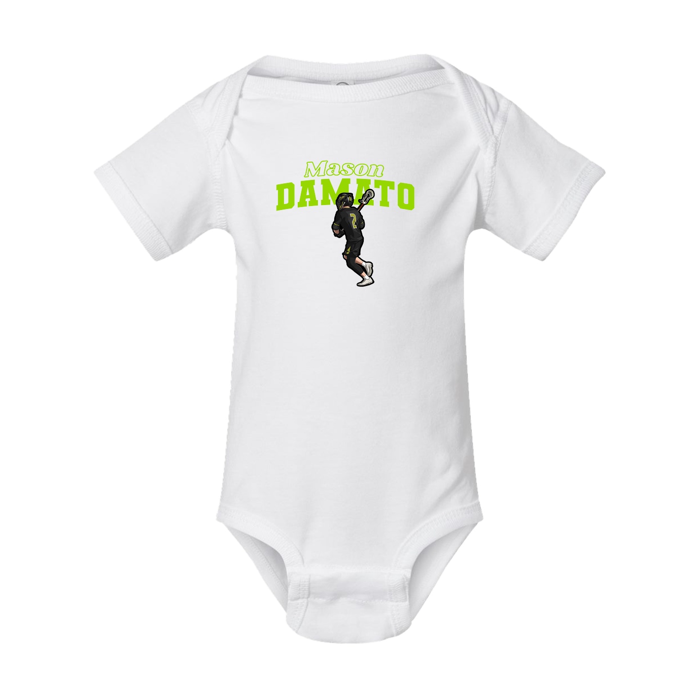 Baby Onesie — Name Arch in White