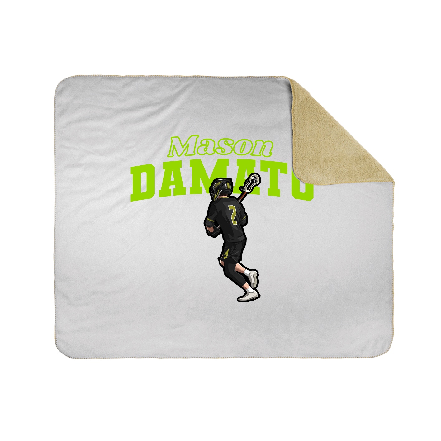 Throw Blanket — Name Arch in White